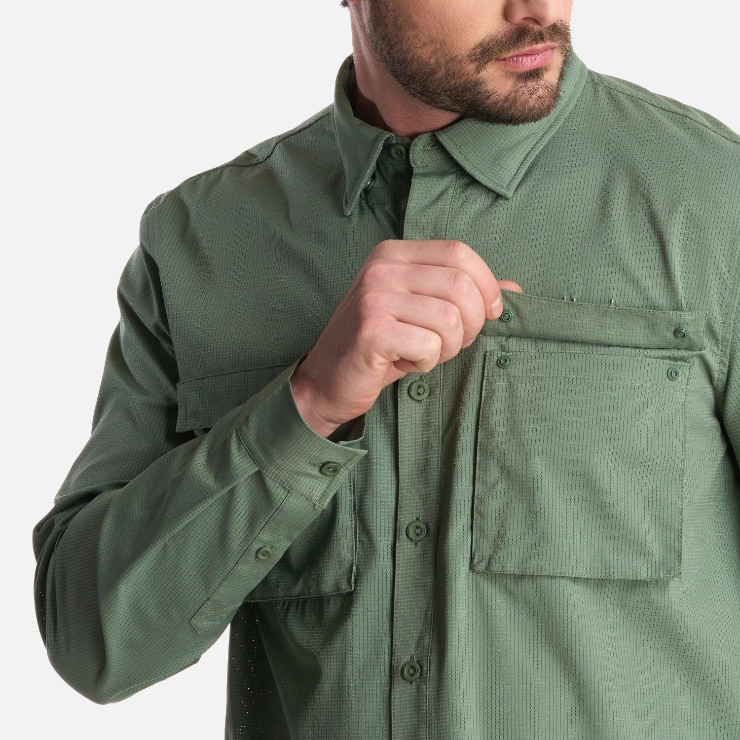 Camisa Hombre Rosselot Long Sleeve Q-Dry Shirt Jade Lippi-3