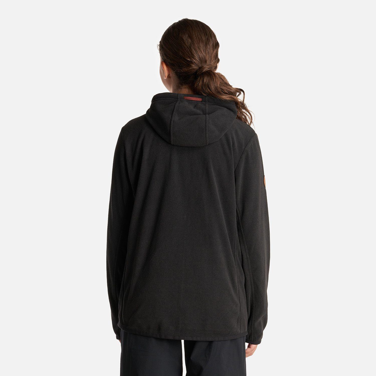 Poleron Teen Girl Stripes Nano-F Full Zip Hoody Negro Lippi I23-3