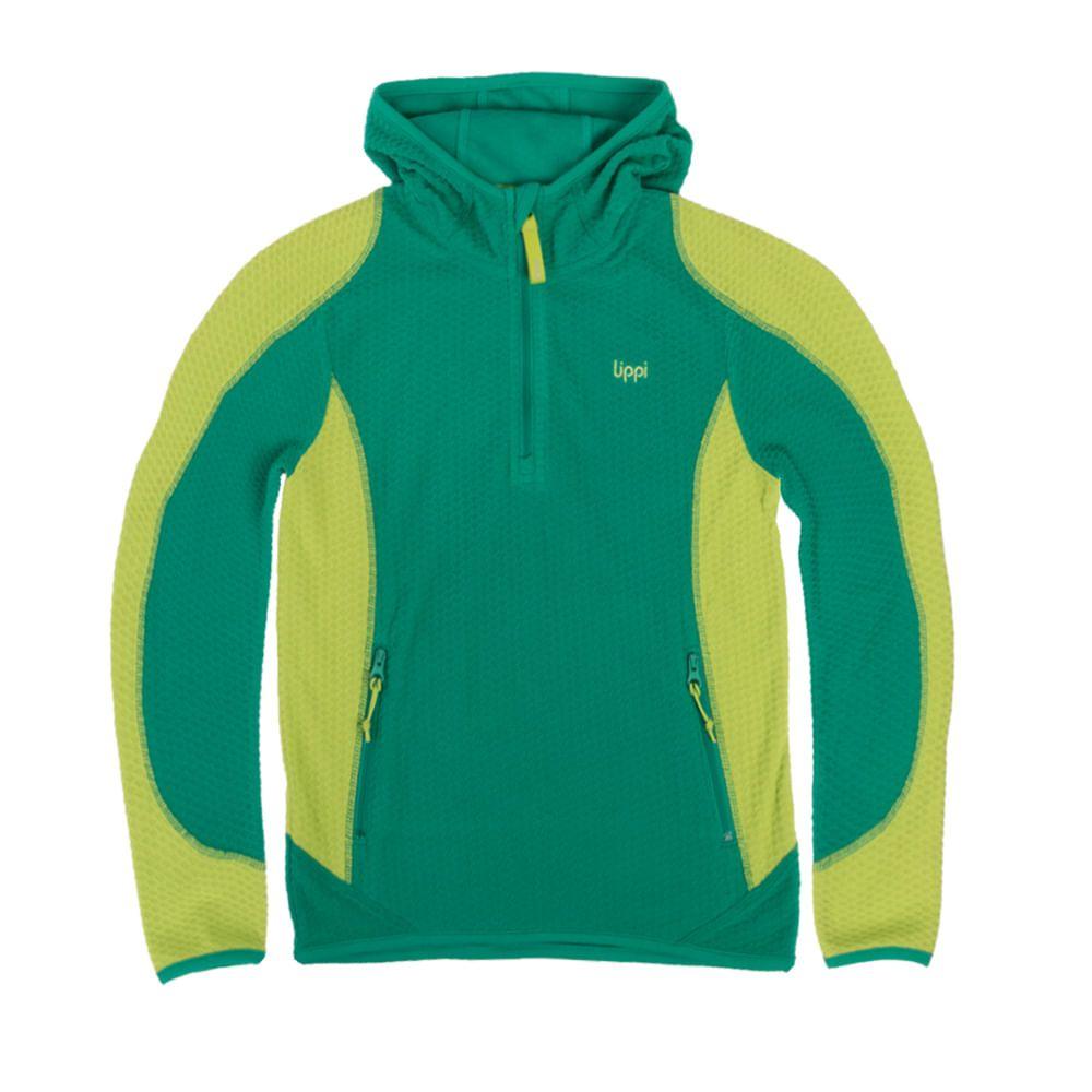 Poleron Niño Saltamontes Hoodie Verde Oscuro / Verde Claro Lippi-0