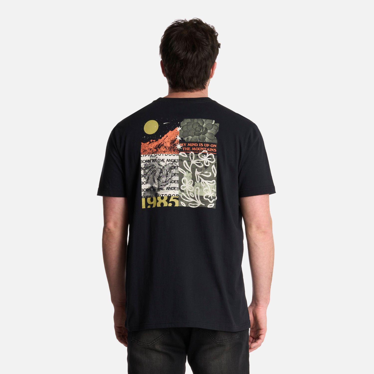 Polera Hombre Up on the Mountain T-Shirt Negro Lippi-2