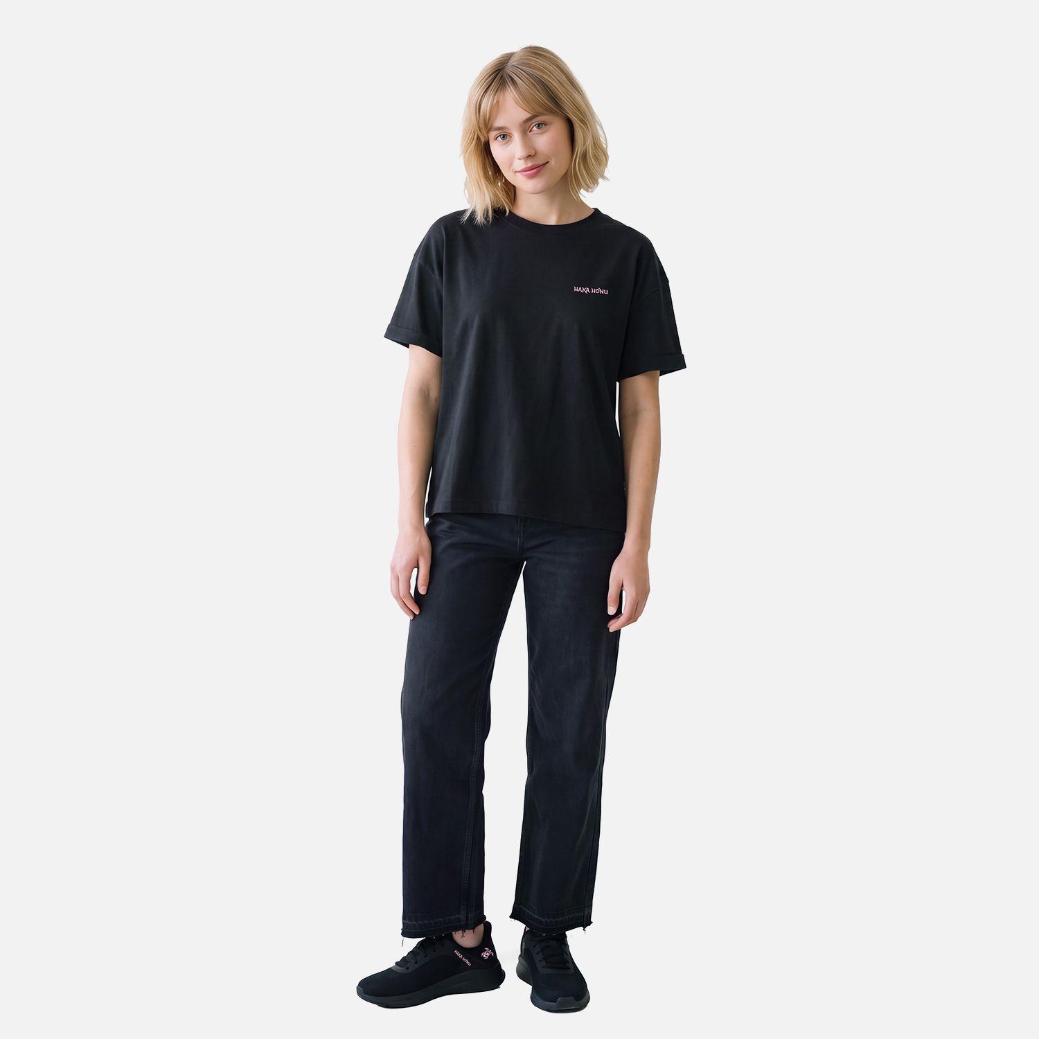 Polera Mujer Polo Negro Haka Honu V27-2