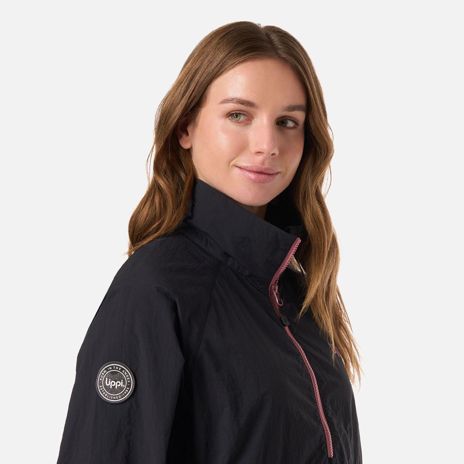 Chaqueta Mujer WindCity WindBreaker 1/4 Zip Jacket Negro Lippi V26-3
