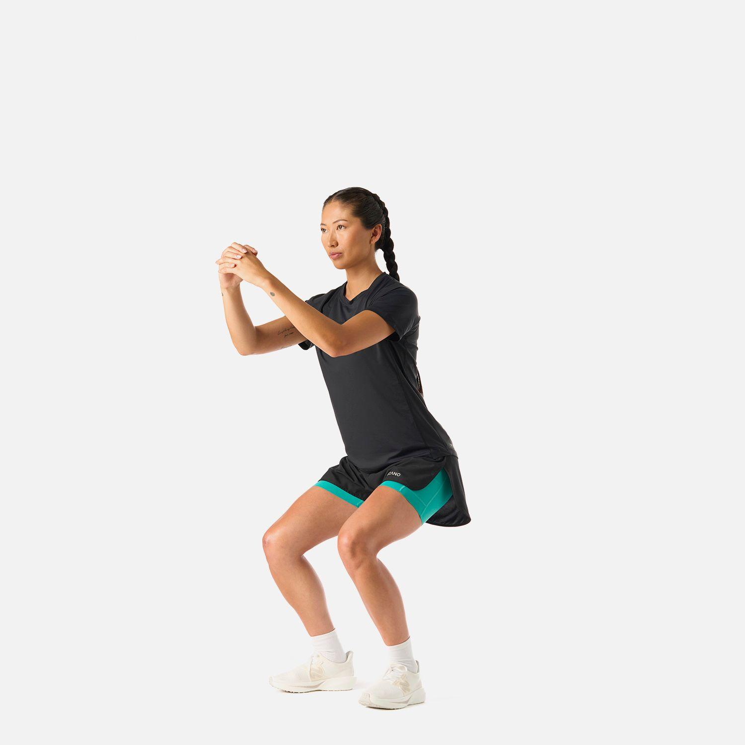 Polera manga corta running mujer Built To Move-6