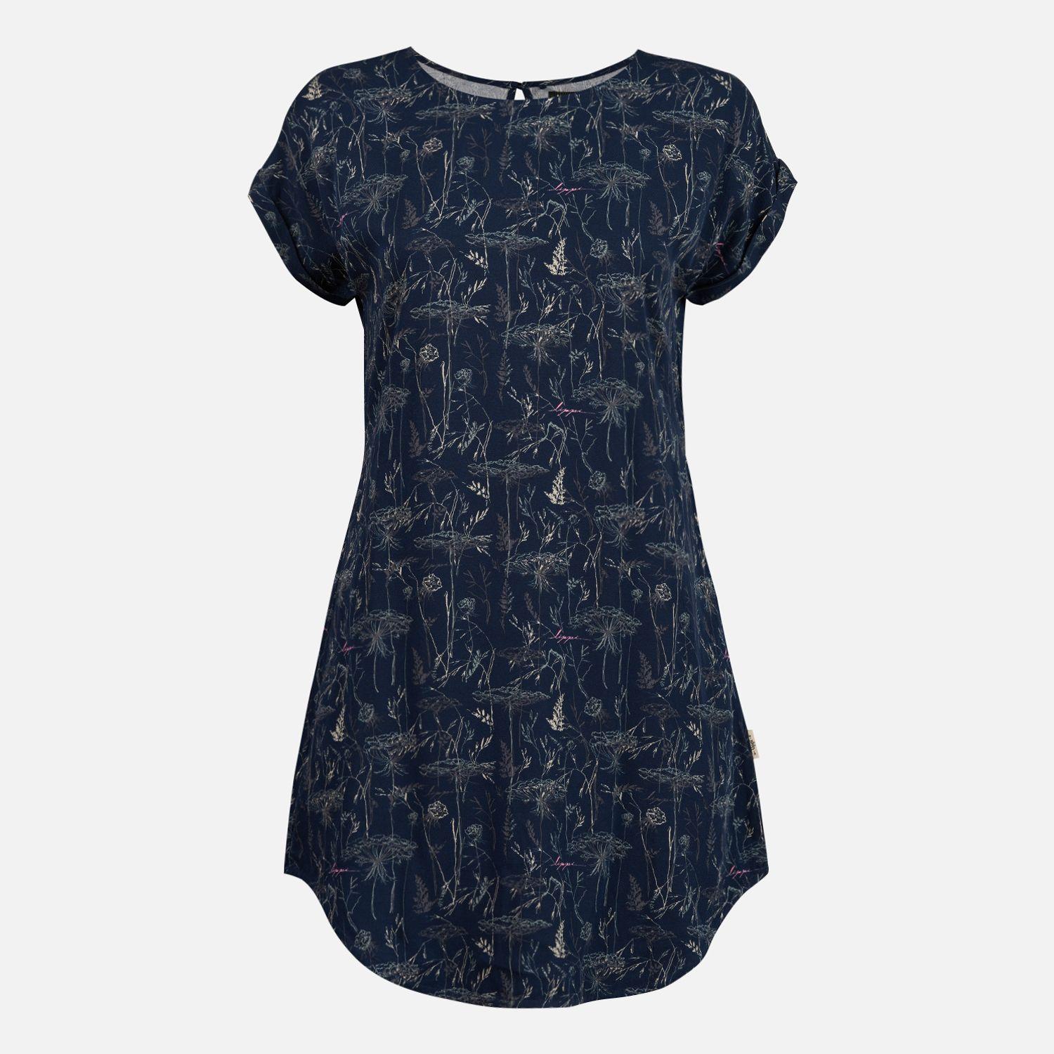 Vestido Mujer Sheer Dress Print Azul Marino Lippi V23-0