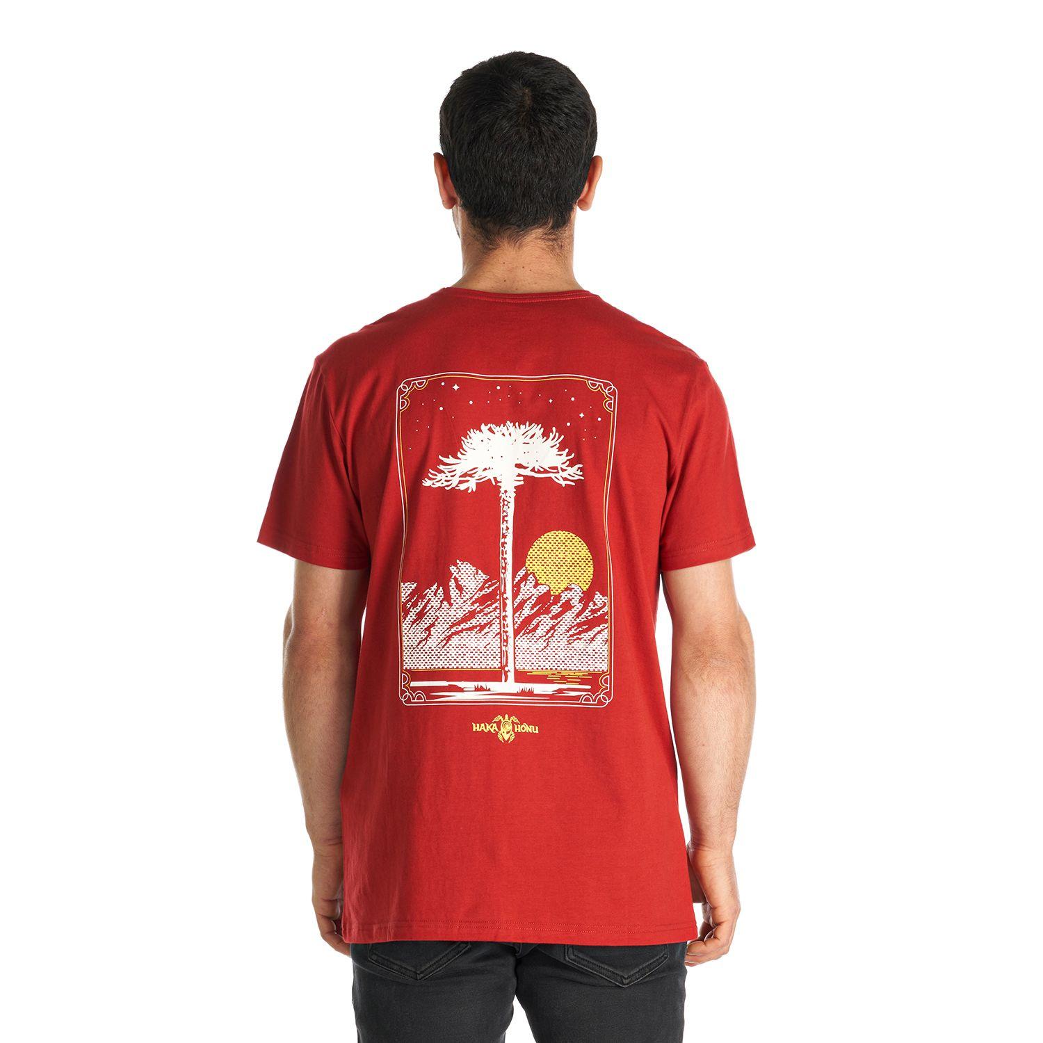 Polera Hombre Araucaria Rojo Haka Honu-5