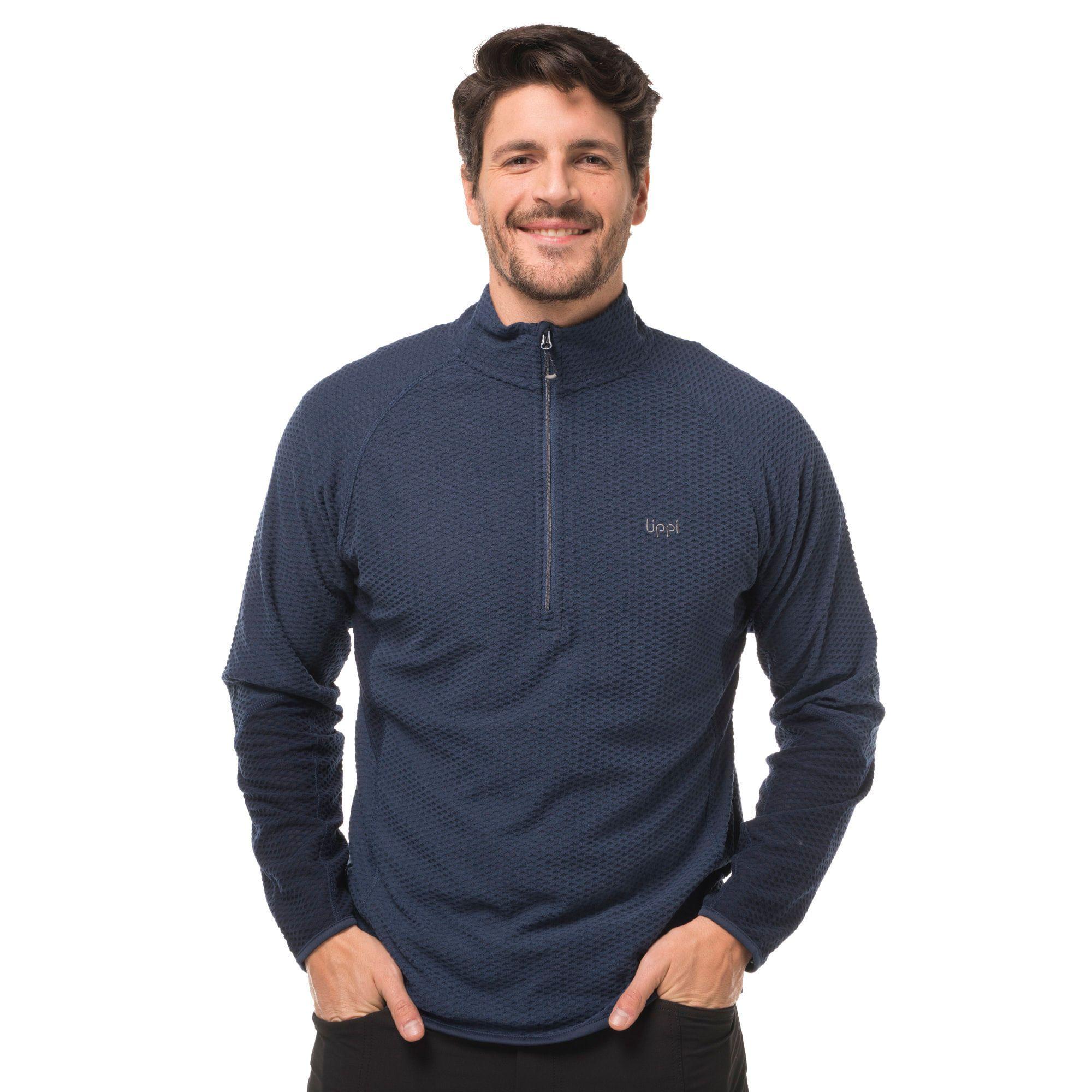 Poleron Hombre Jacaranda Nano-F 14 Zip Azul Marino Lippi V20-1