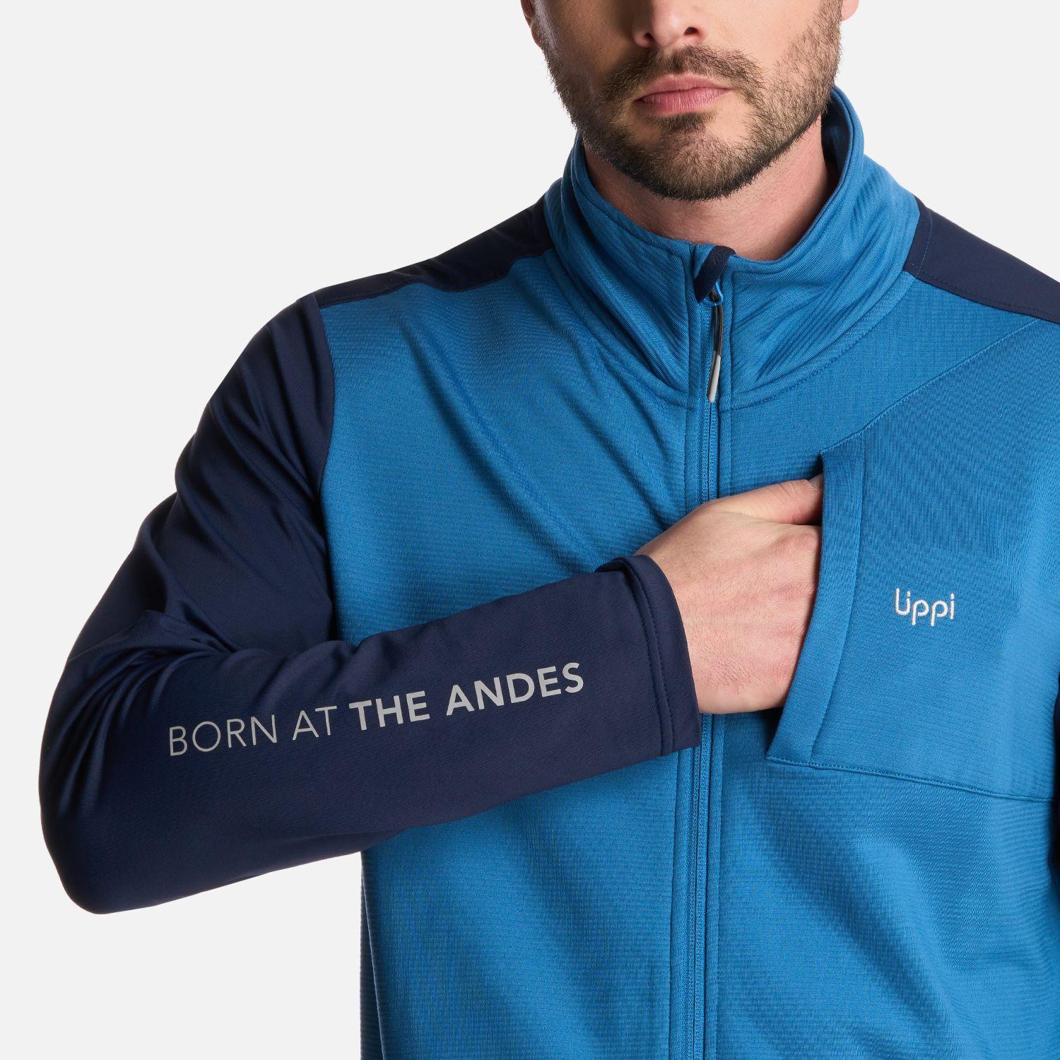 Polerón Hombre Dawson Nano-F Full Zip Azul Lippi-3