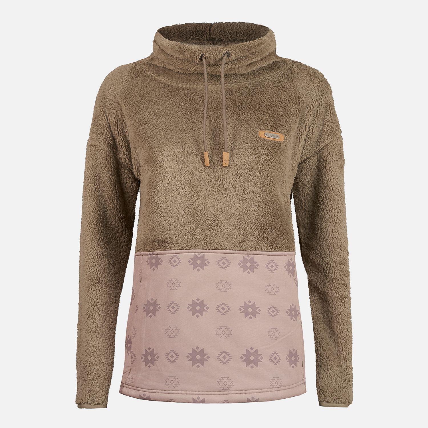 Poleron Mujer Baggy Sweatshirt Taupe Lippi-0
