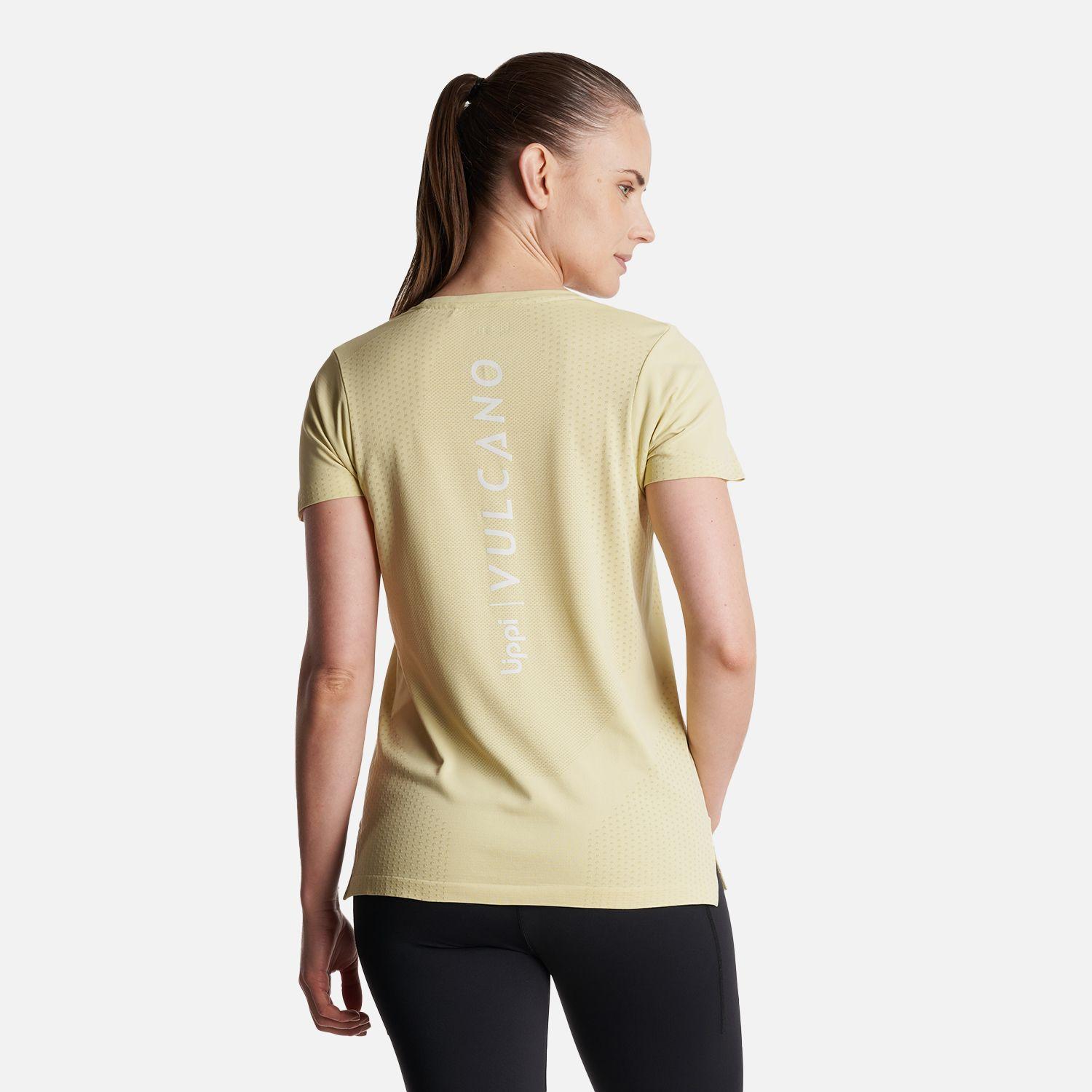 Polera Mujer  4 Run Seamless Trail Short Sleeve T-Shirt Amarillo Lippi-3