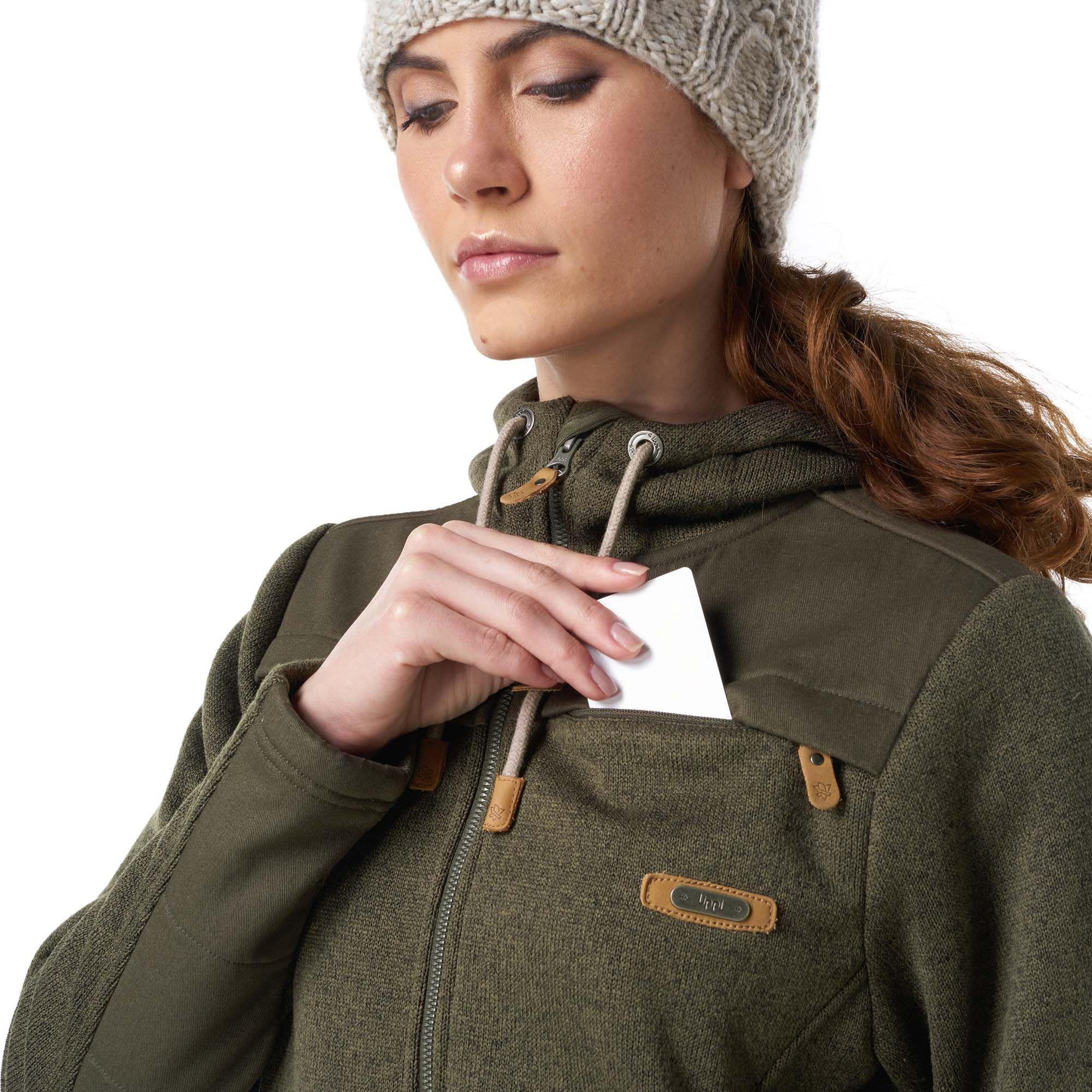Chaqueta Mujer Long Forest Therm-Pro Hoody Jacket Melange Burdeo Lippi-4