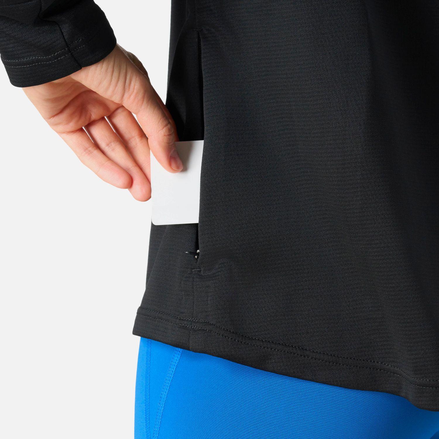 Polerón Mujer Built To Move 1/4 Zip Midlayer Negro Vulcano-6
