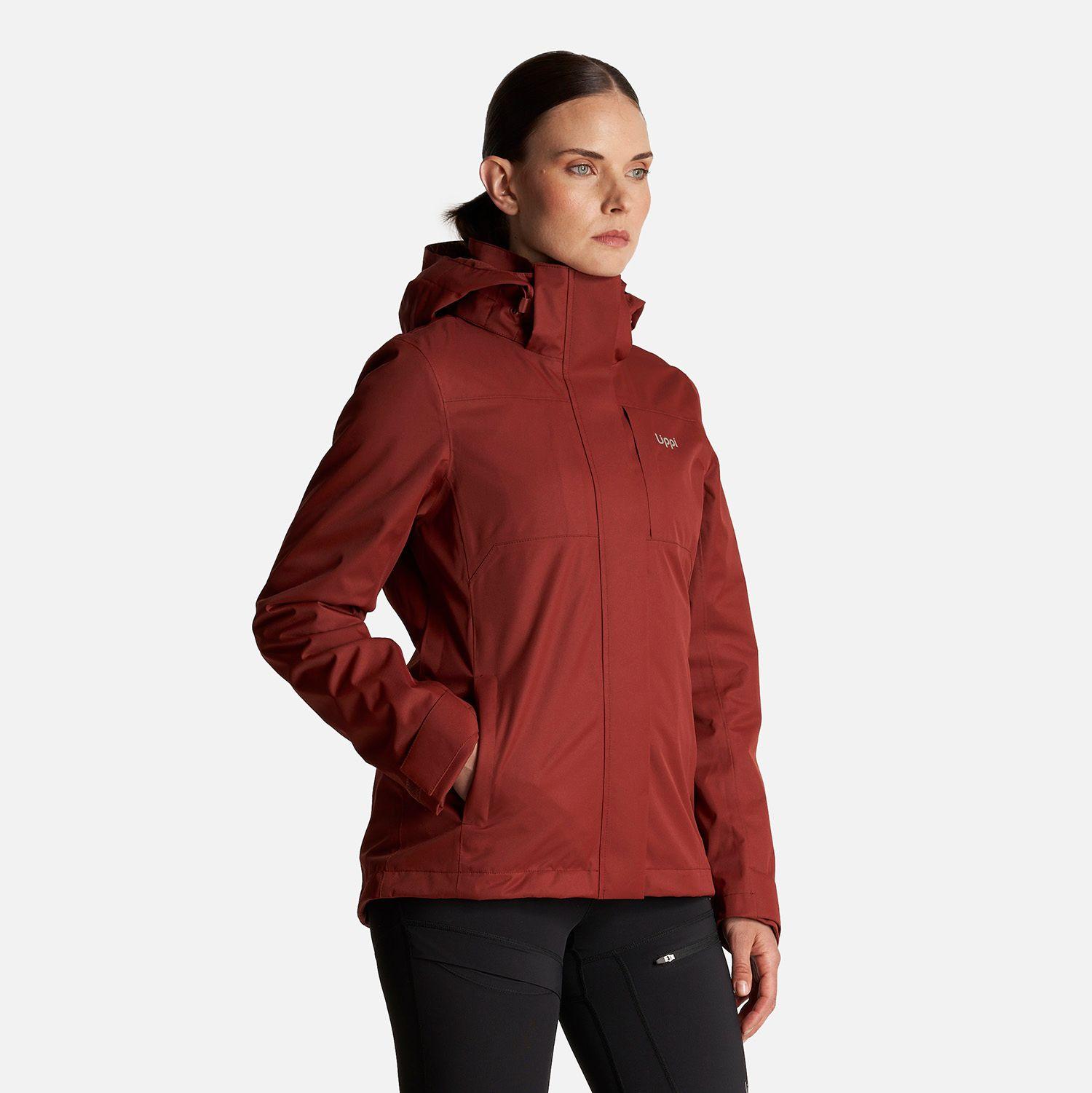 Chaqueta Mujer Tres Cruces Fusion-3 Hoody Jacket Vino/Crema  Lippi-2