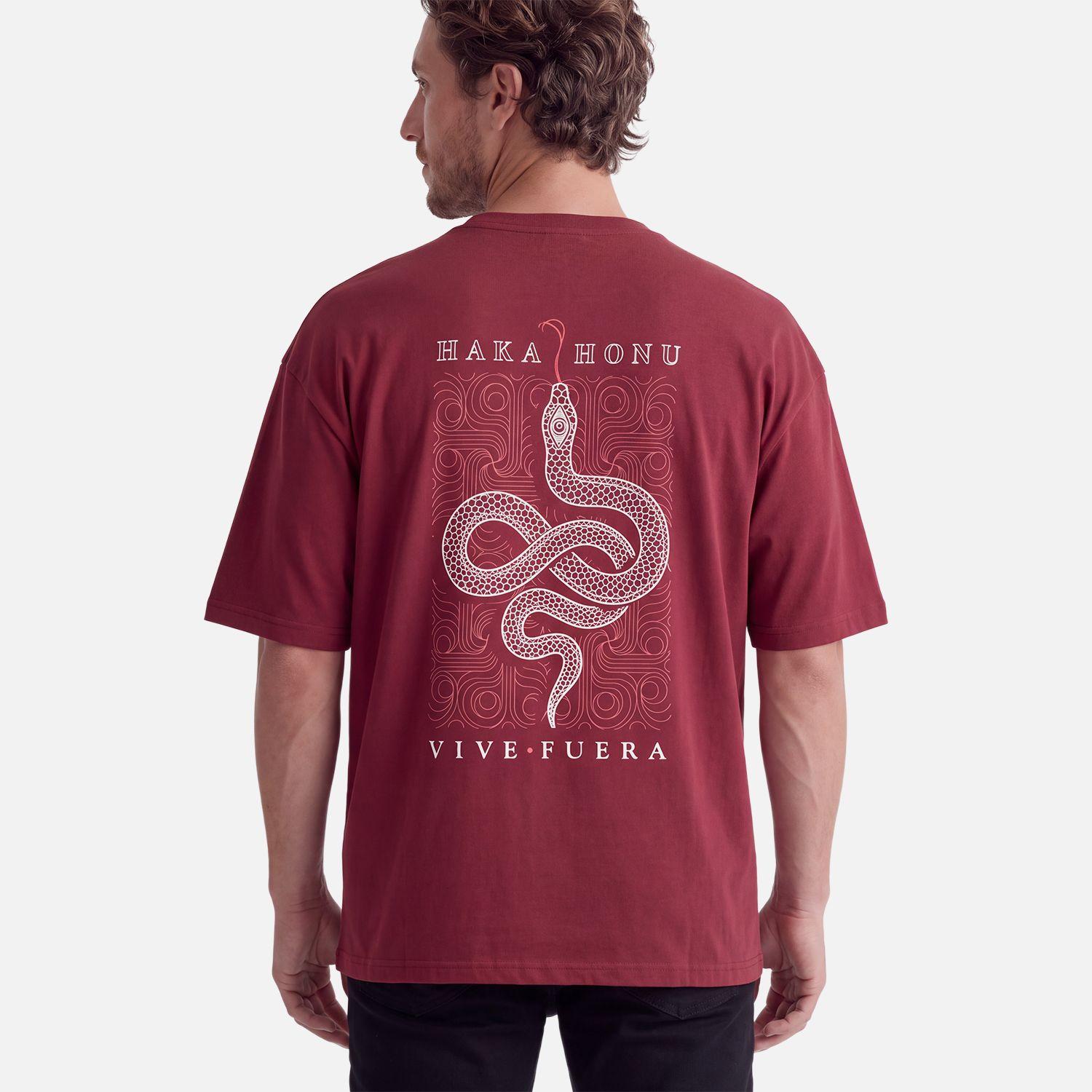Polera Hombre Parcel Burdeo Haka Honu V27-1