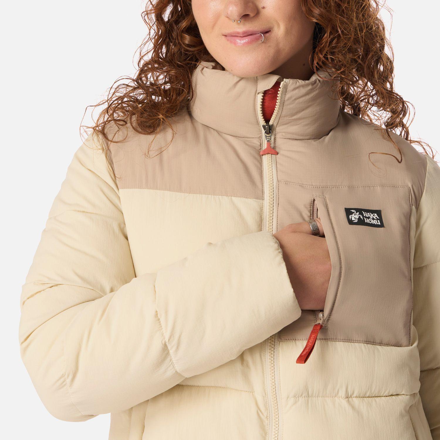 Chaqueta Mujer Aislada Taupe Haka Honu-3