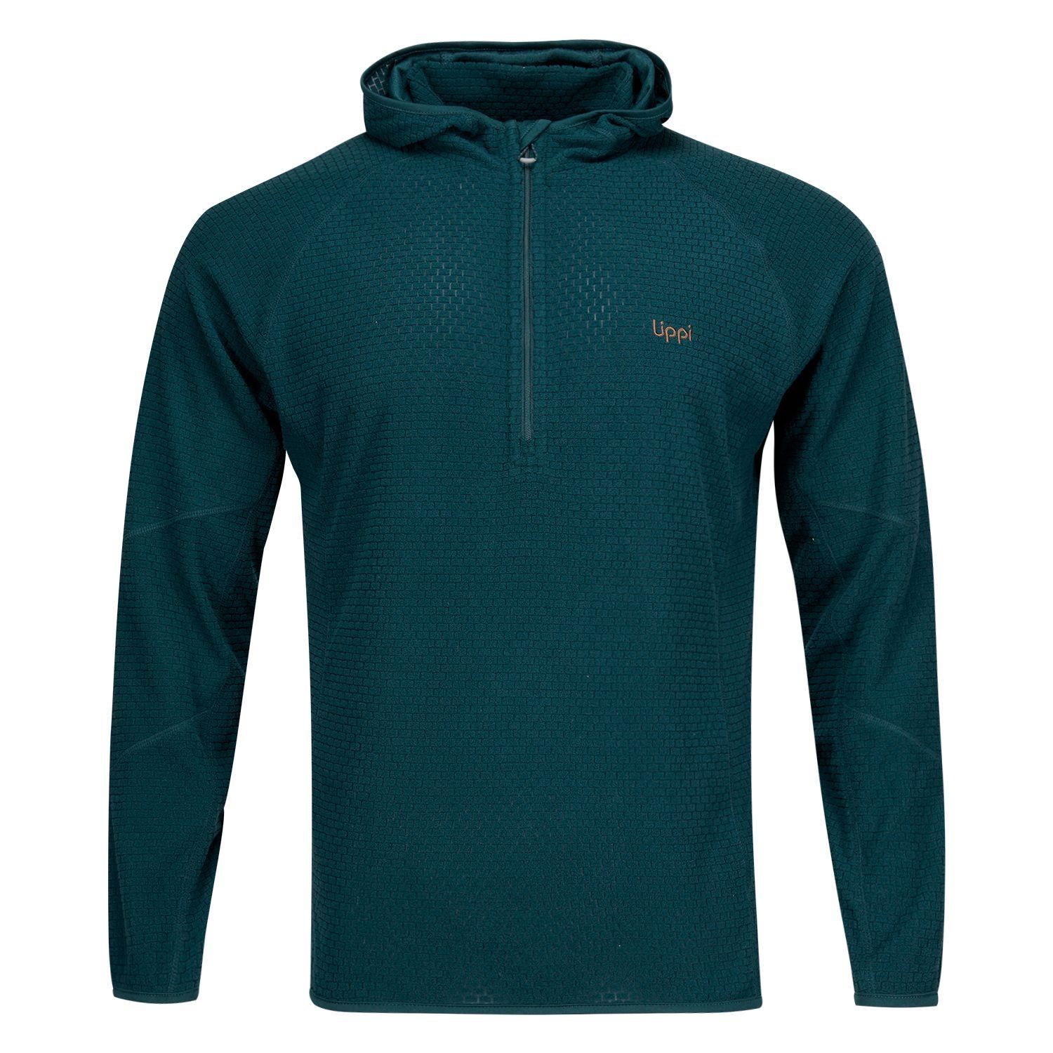 Poleron Hombre Jacaranda Nano-F 14 Zip Hoody Turquesa Oscuro Lippi V21-0
