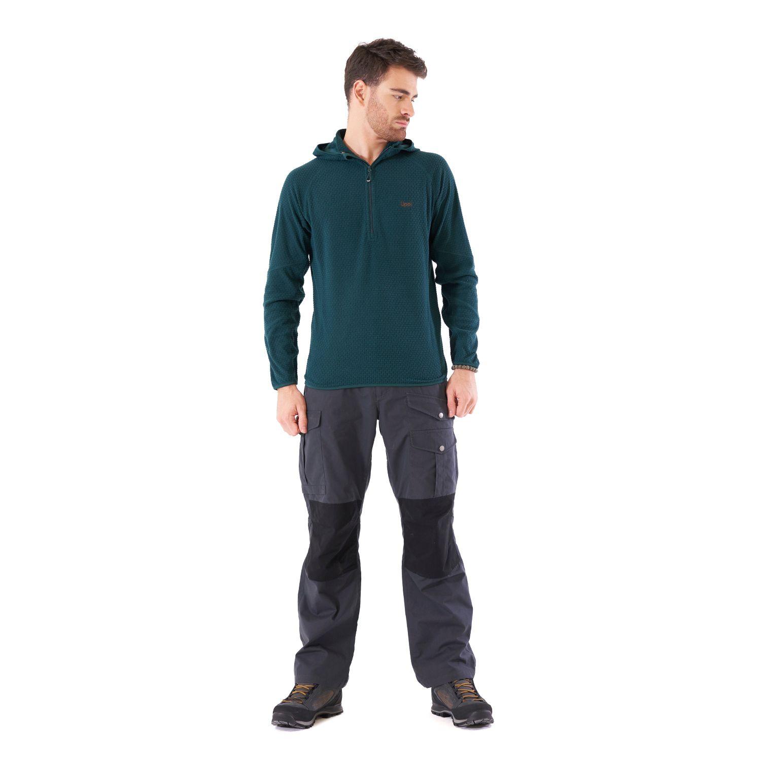 Poleron Hombre Jacaranda Nano-F 14 Zip Hoody Turquesa Oscuro Lippi V21-7