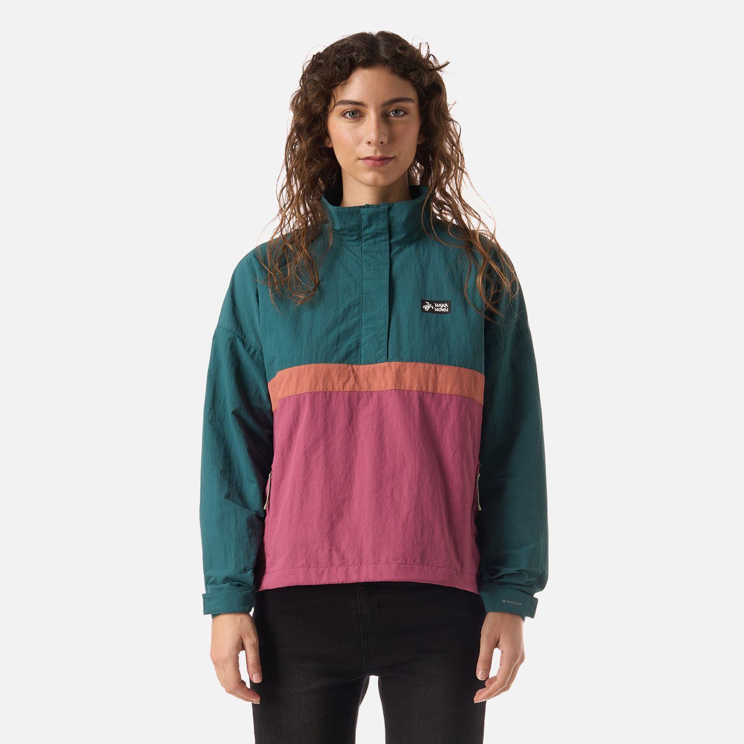 Chaqueta Mujer Hija Del Viento 14 Zip Petroleo Haka Honu V26-0