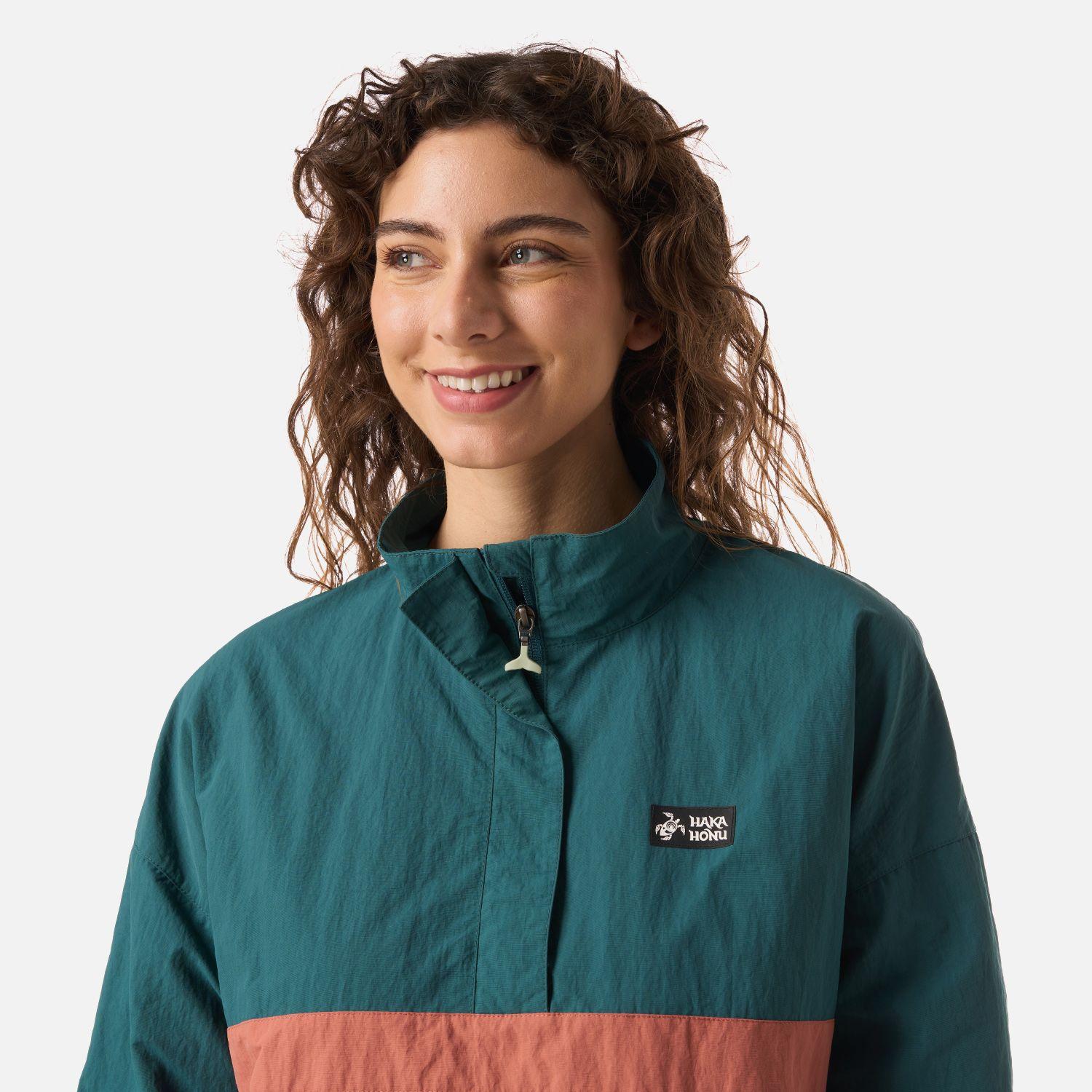 Chaqueta Mujer Hija Del Viento 14 Zip Petroleo Haka Honu V26-3