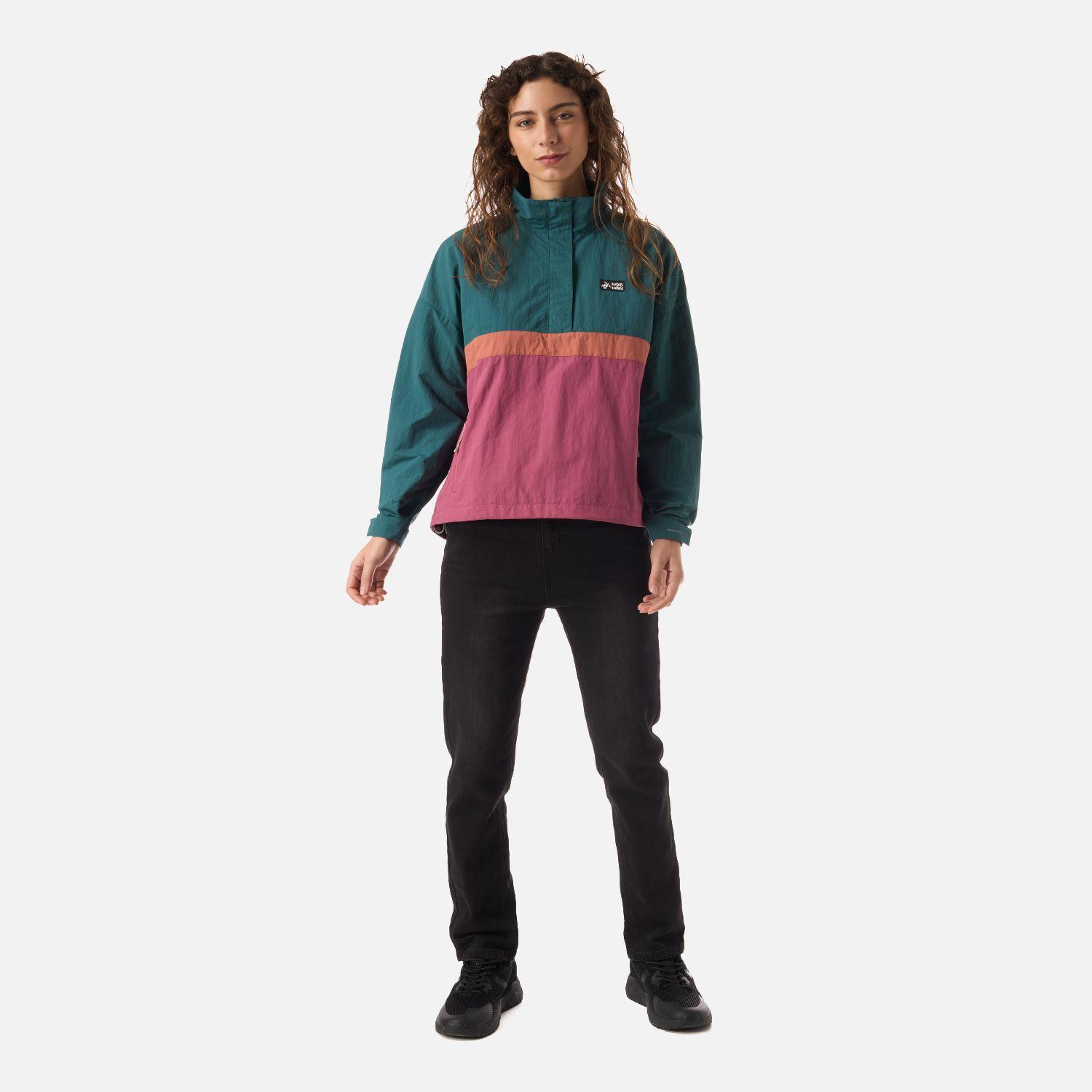 Chaqueta Mujer Hija Del Viento 14 Zip Petroleo Haka Honu V26-6