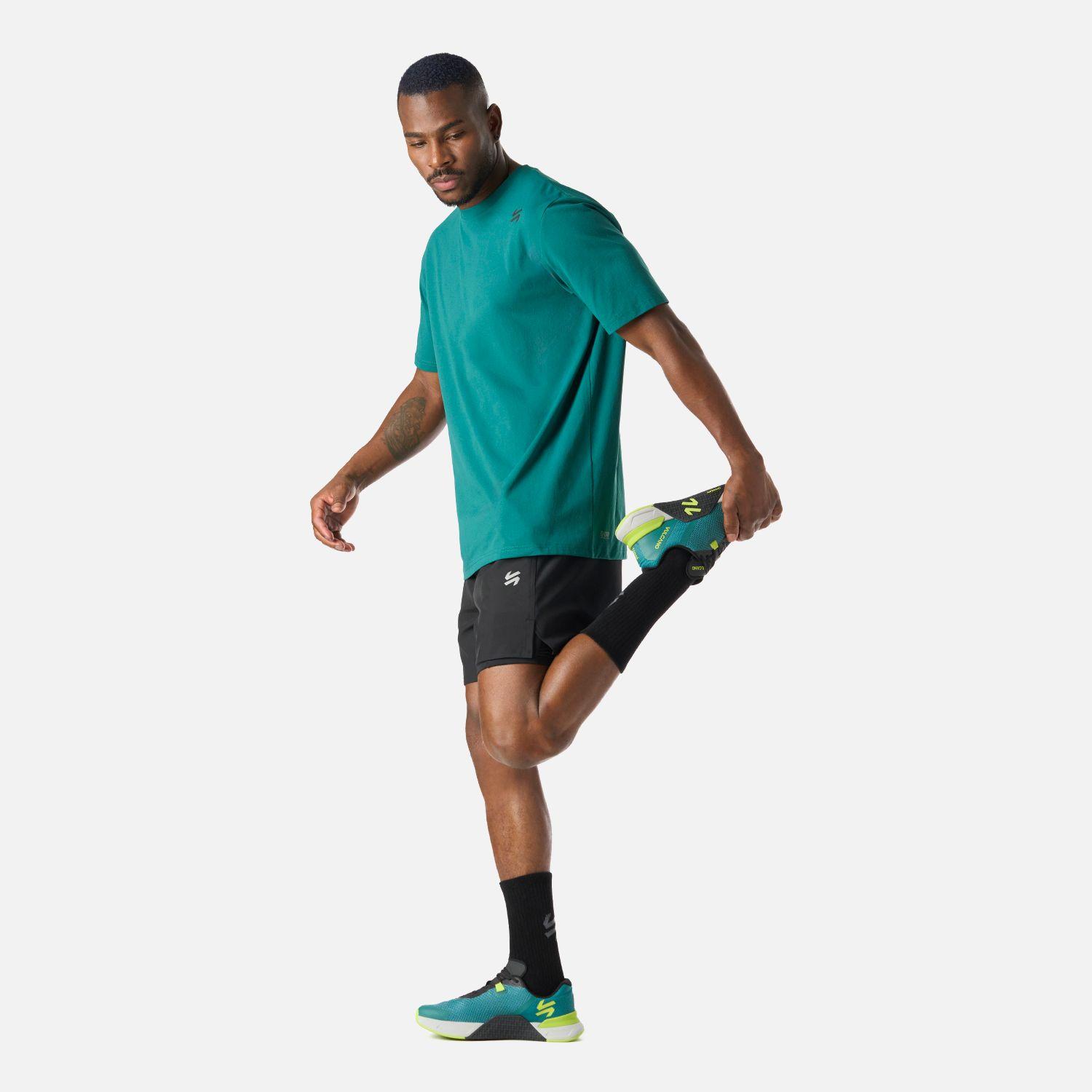 Shorts Hombre Built To Move 2-in-1 5" Shorts Negro Vulcano-7