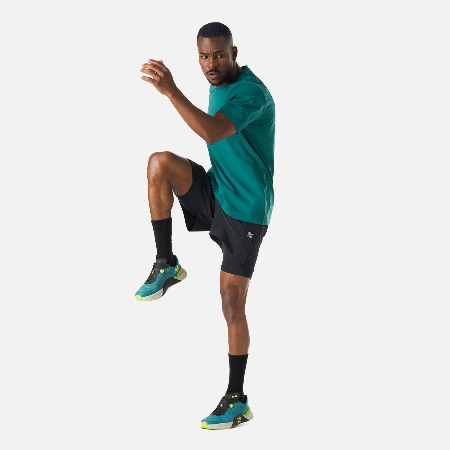 Shorts Hombre Built To Move 2-in-1 5" Shorts Negro Vulcano-8