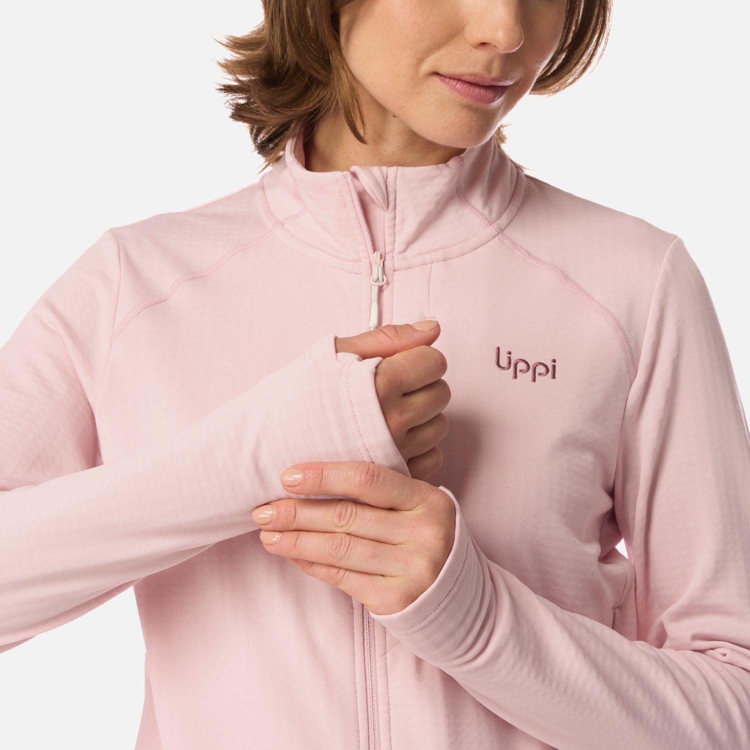 Polerón Mujer Viedma 1000 Nano-F Full Zip Rosa Claro Lippi-4