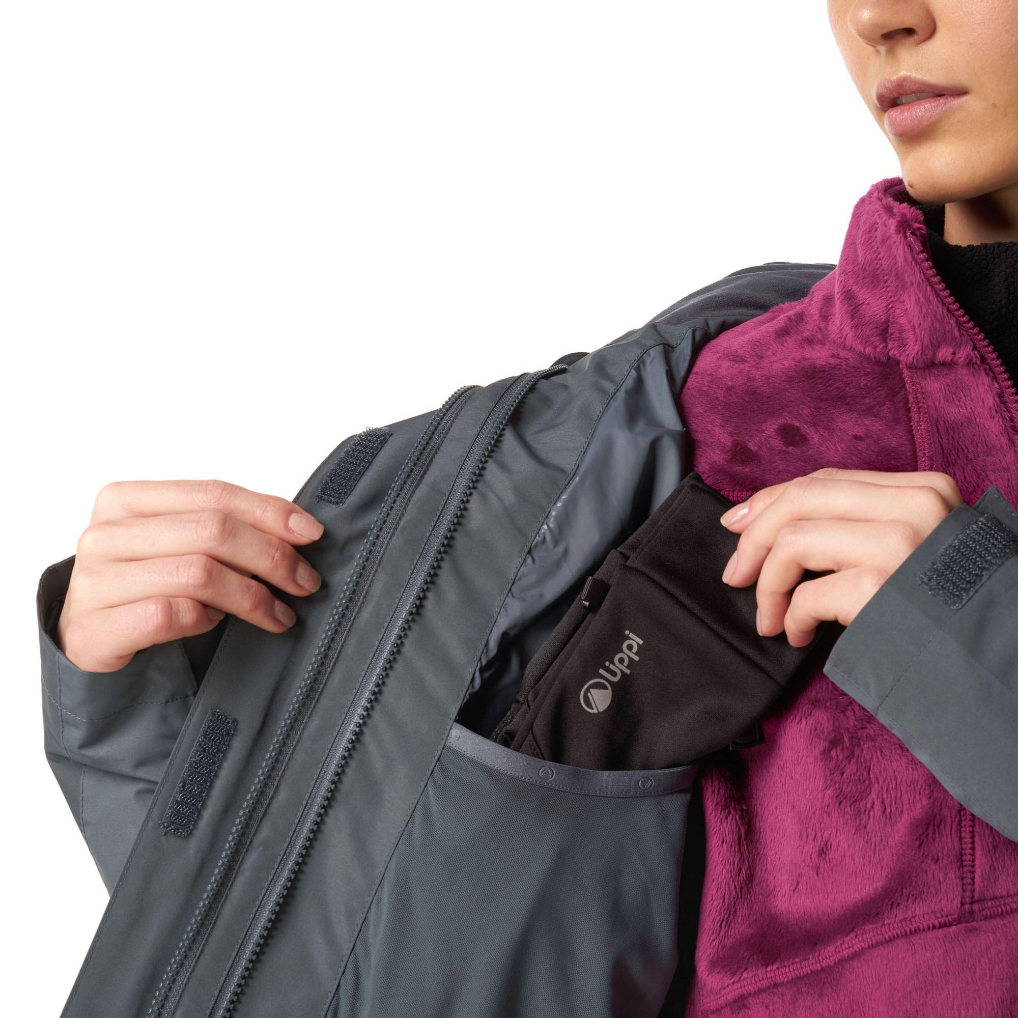 Chaqueta Mujer Tres Cruces Fusion-3 Hoody Jacket Negro / Negro Lippi I19-9