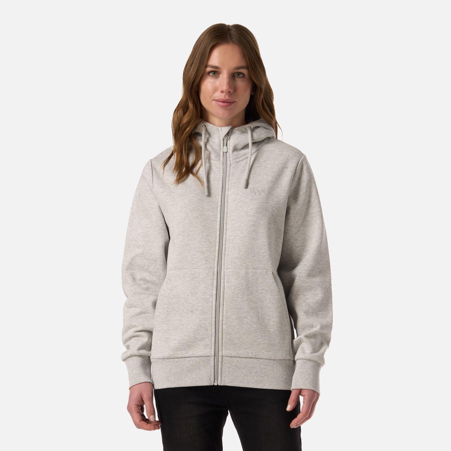 Polerón Mujer Ulmo Full Zip Hoody Sweatshirt Gris Melange Lippi V26-0