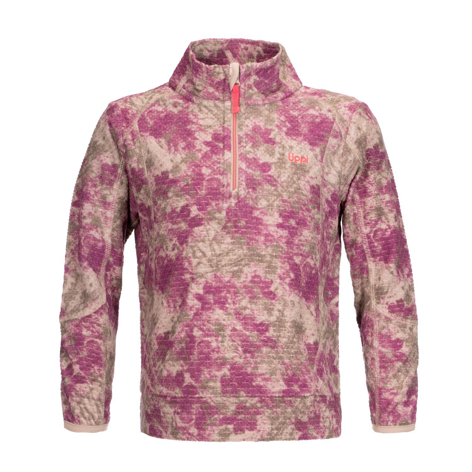 Poleron Niña Saltamontes Nano-F 1/4 Zip Print Crema Lippi-0