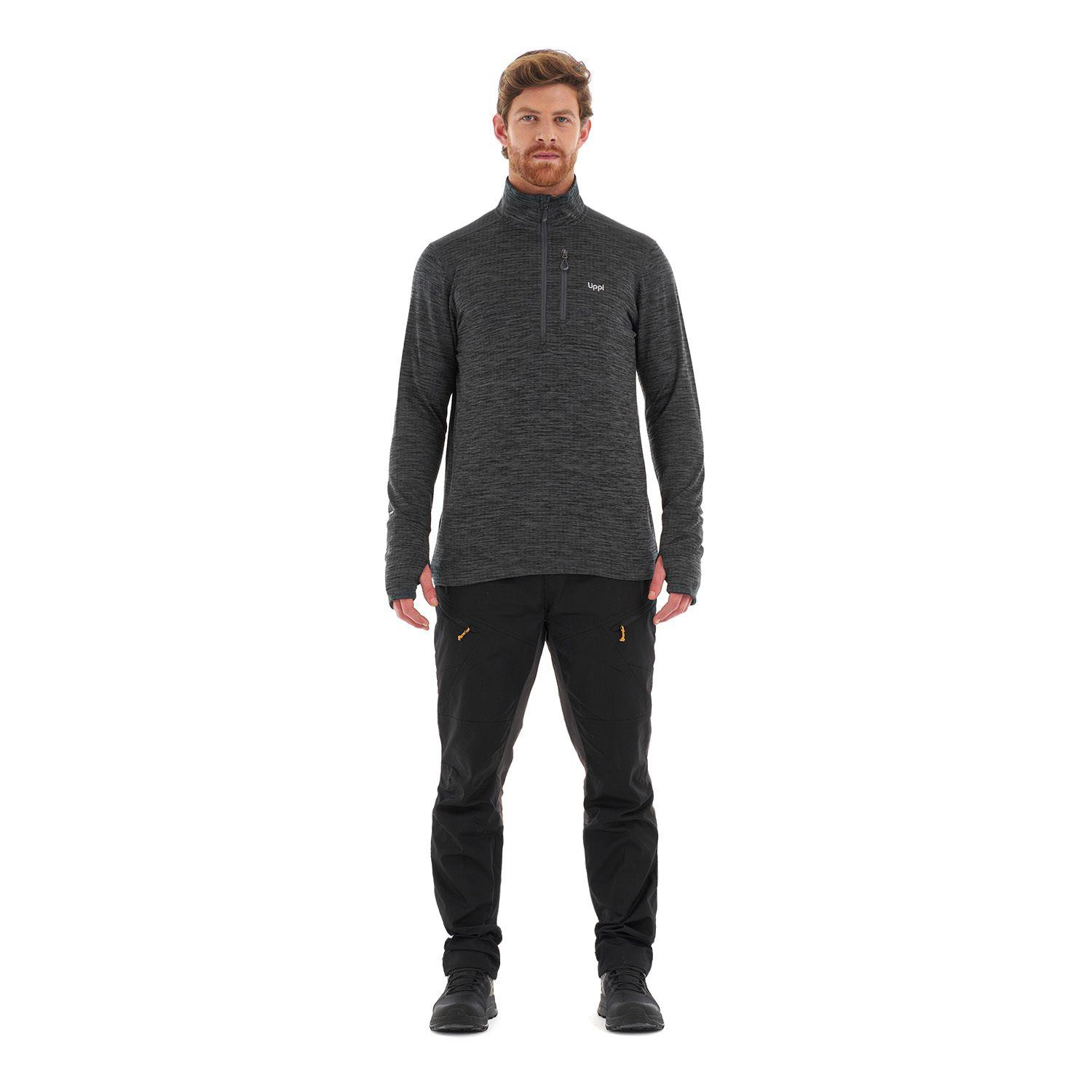Poleron Hombre Just Move Nano-F 14 Zip Grafito Lippi-9