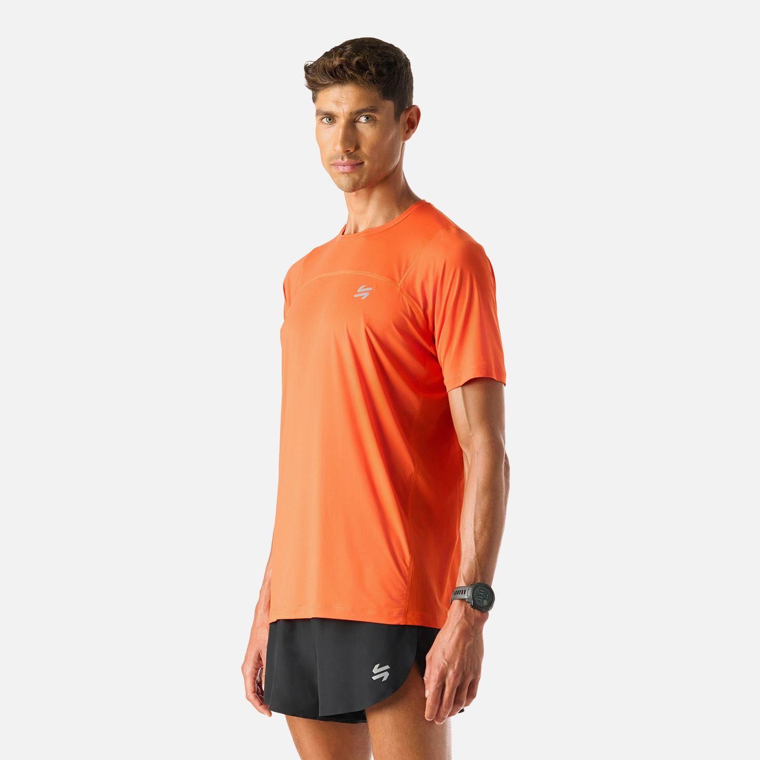 Polera Hombre Built To Move T-Shirt Naranjo Vulcano-1