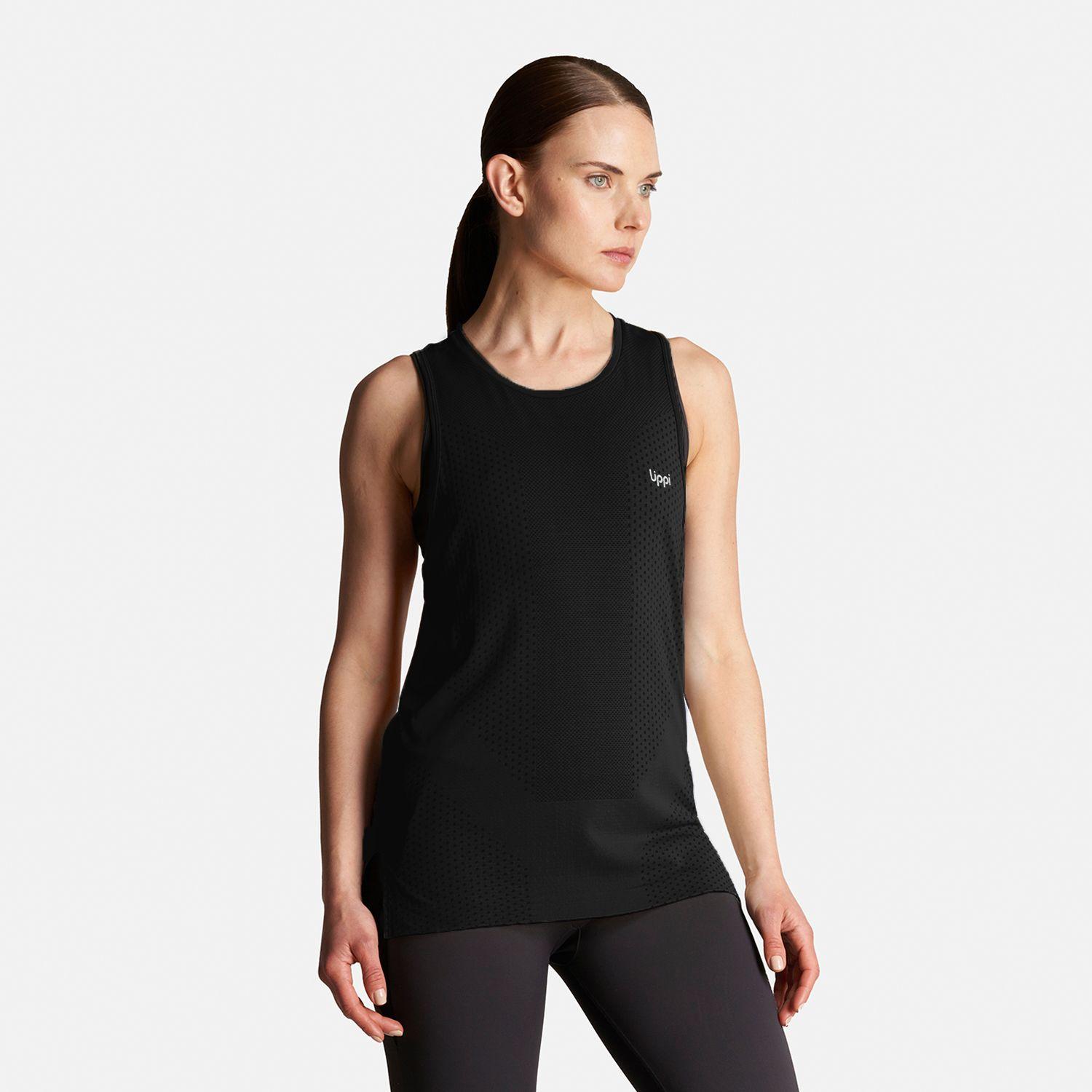 Polera Mujer 4 Run Seamless Trail T-Shirt Negro Lippi-2