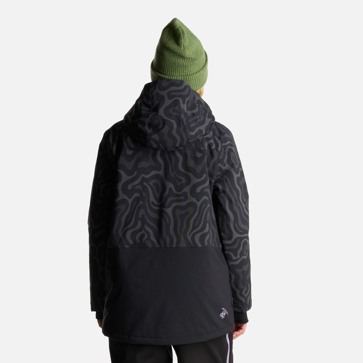 Chaqueta Mujer Yeti Print Negro Haka Honu I24-3