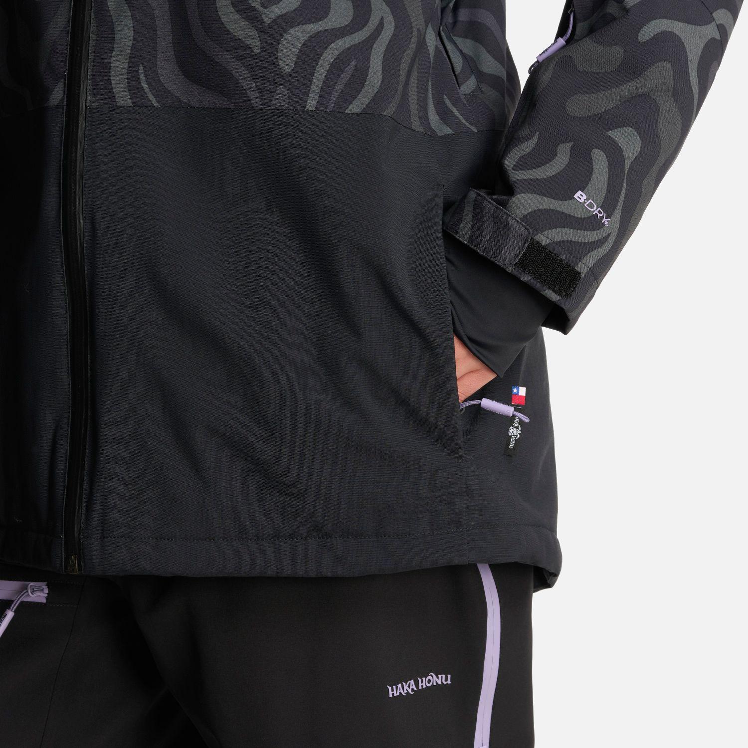 Chaqueta Mujer Yeti Print Negro Haka Honu I24-8