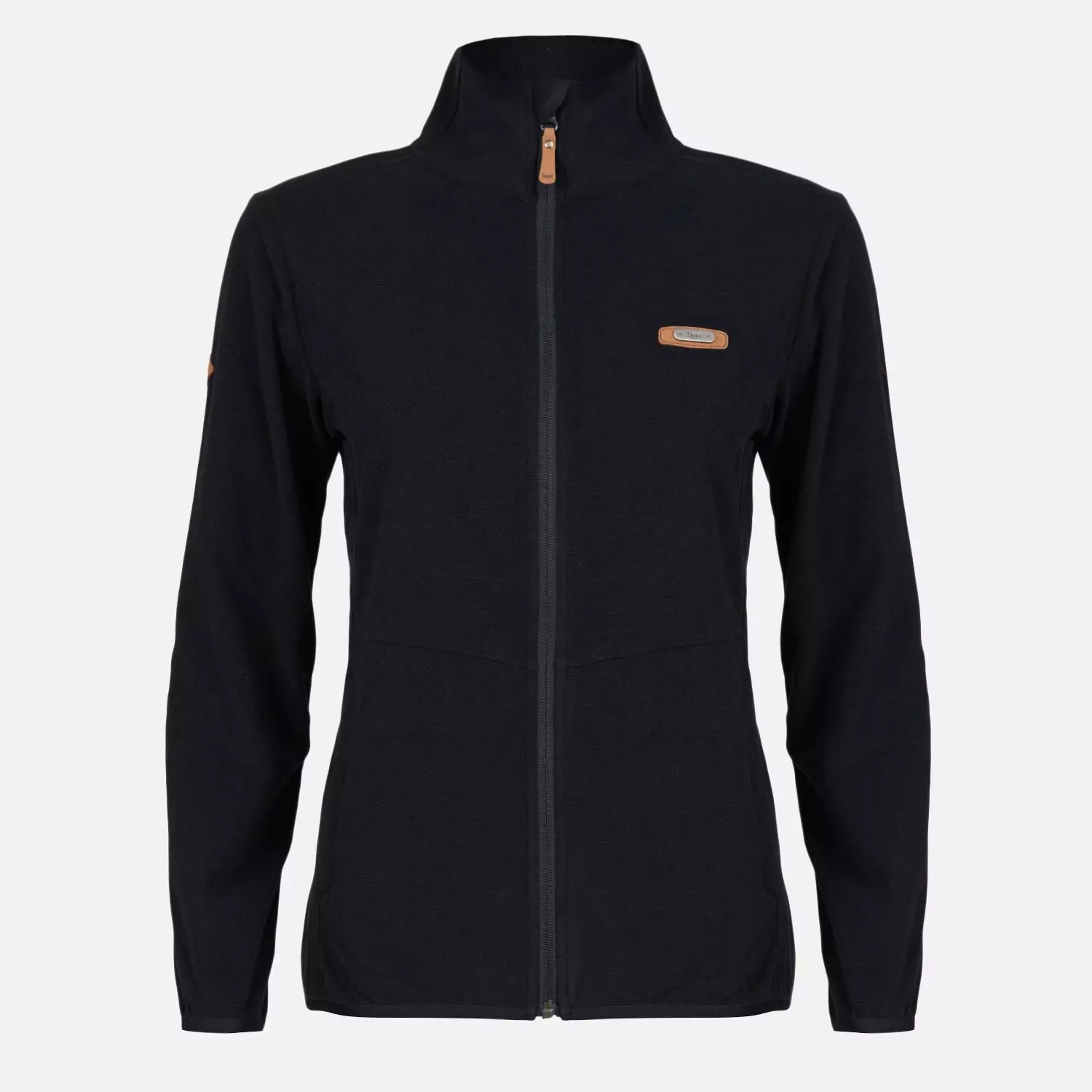 Poleron Teen Girl Stripes Nano-F Full Zip Negro Lippi I22-0