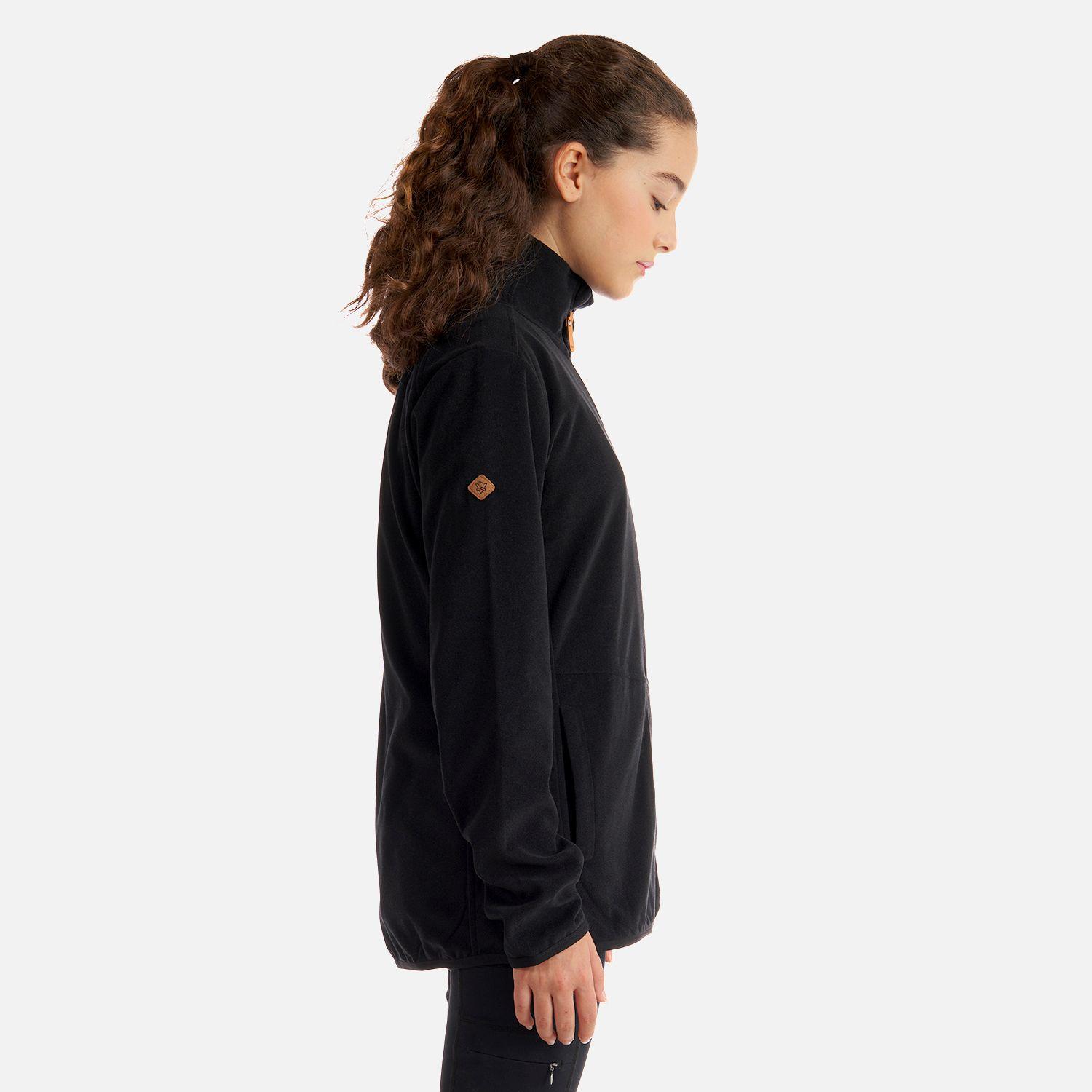 Poleron Teen Girl Stripes Nano-F Full Zip Negro Lippi I22-3