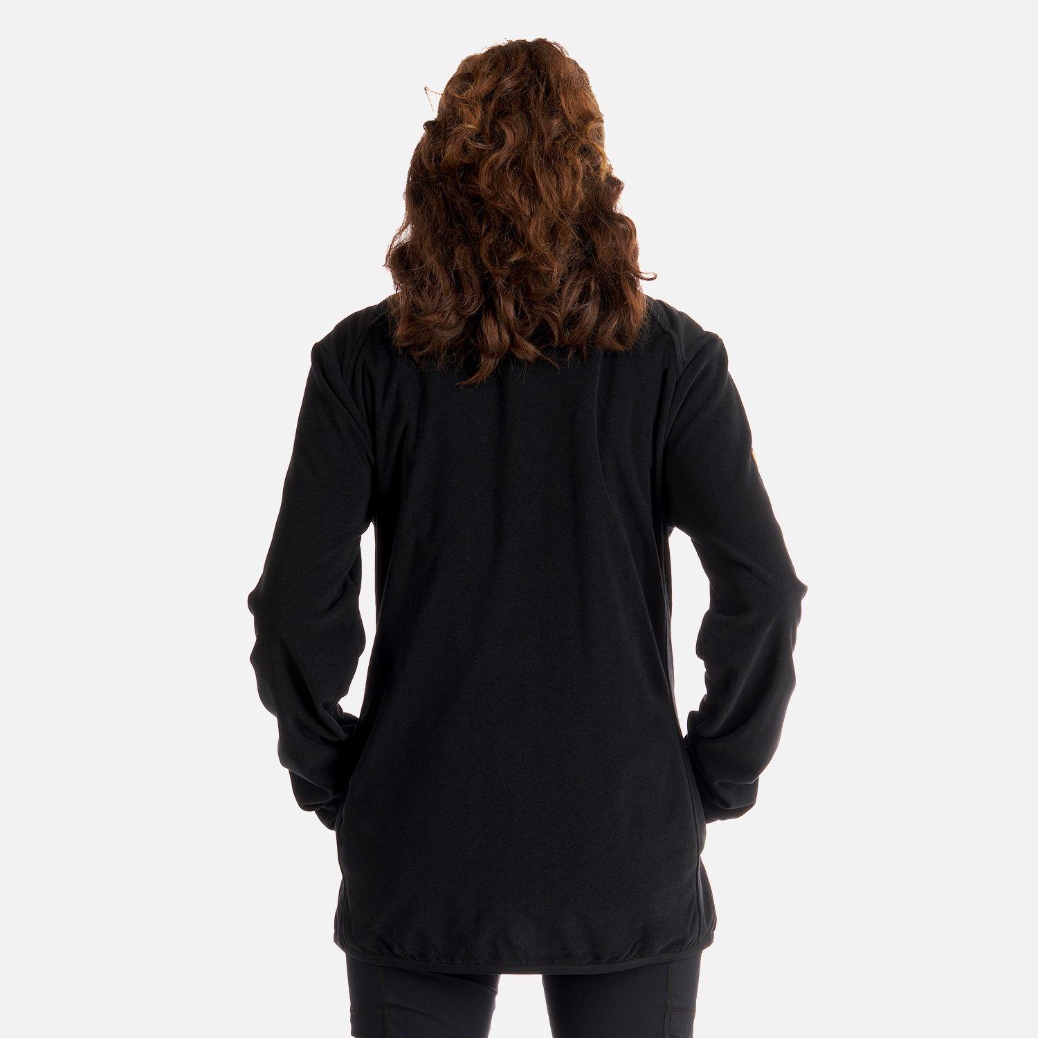 Poleron Teen Girl Stripes Nano-F Full Zip Negro Lippi I22-4