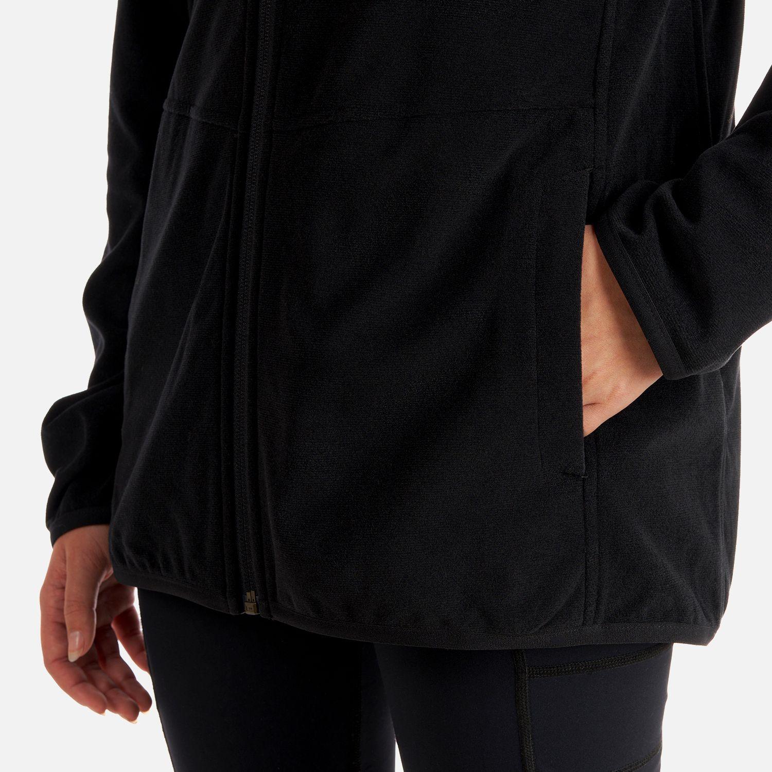 Poleron Teen Girl Stripes Nano-F Full Zip Negro Lippi I22-6