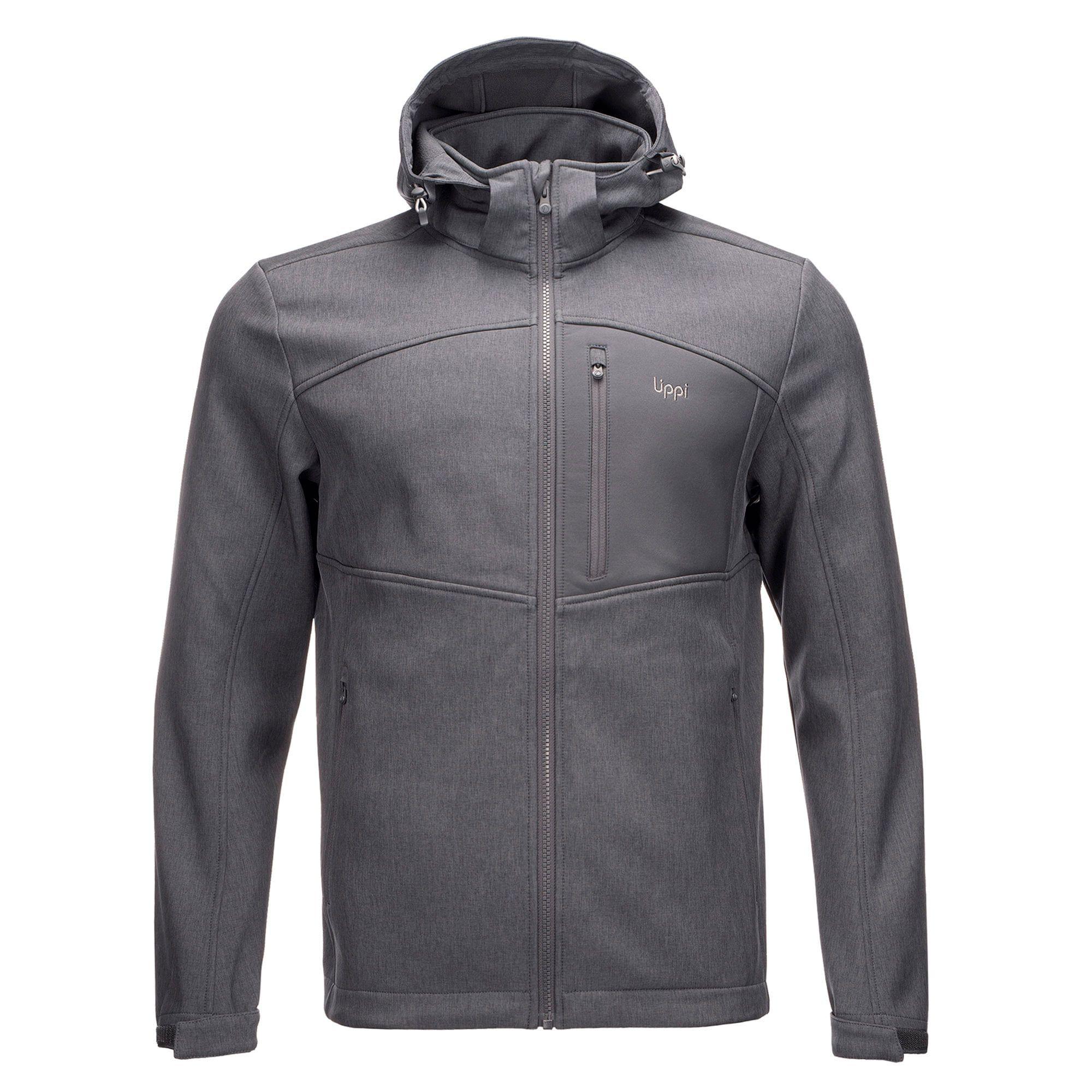 Chaqueta Hombre Macaya Softshell Hoody Jacket Melange Azul Grisaceo Lippi V20-0