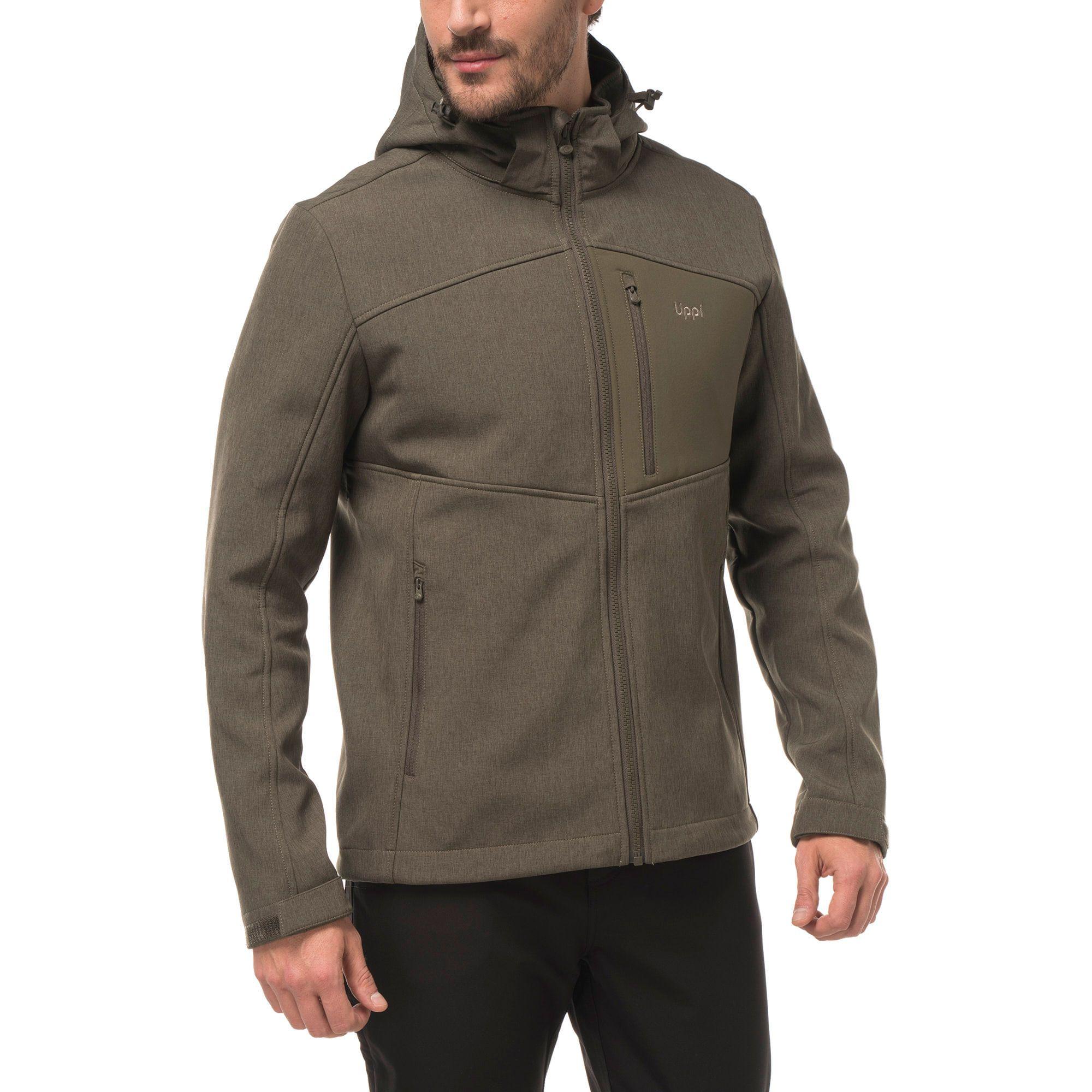 Chaqueta Hombre Macaya Softshell Hoody Jacket Melange Azul Grisaceo Lippi V20-1