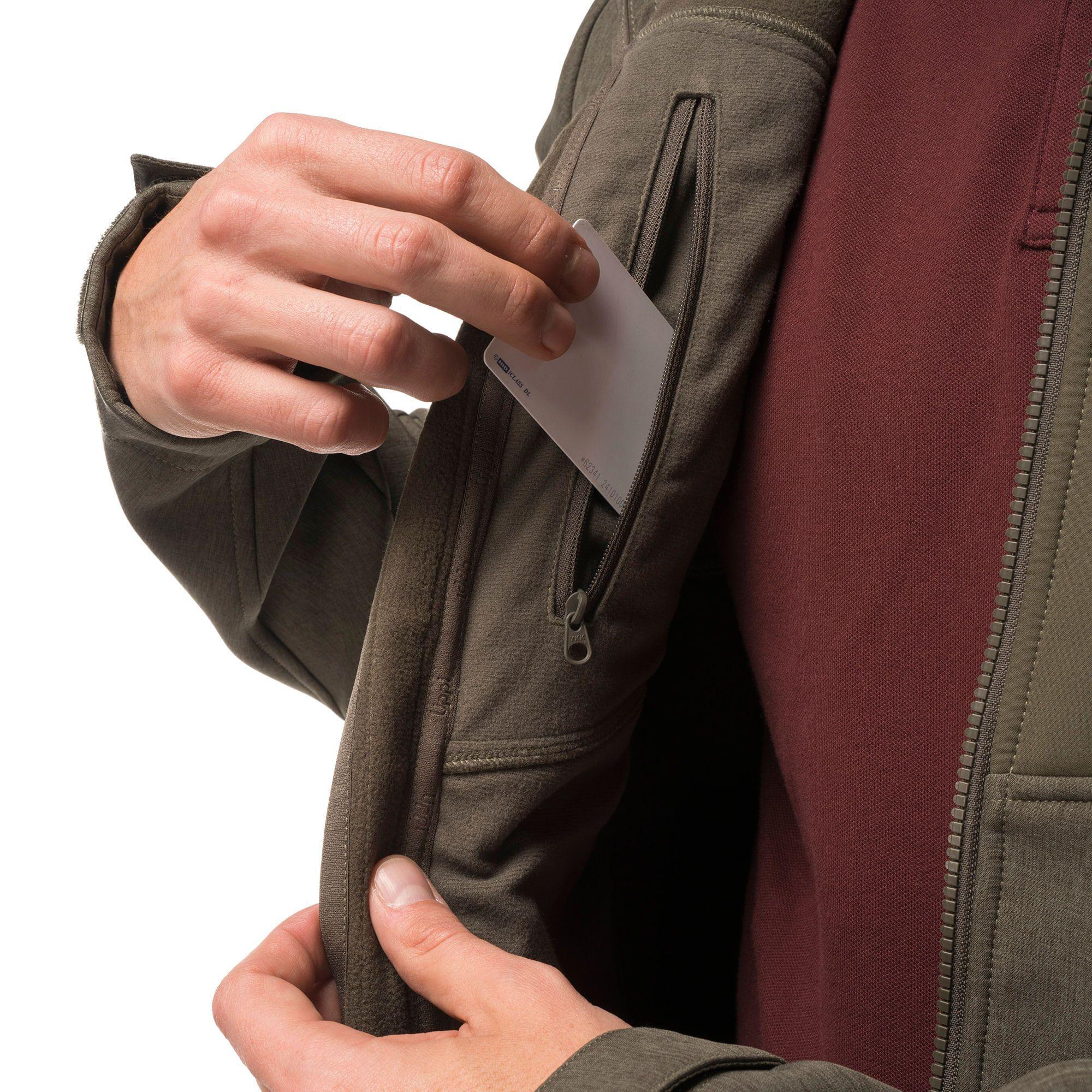 Chaqueta Hombre Macaya Softshell Hoody Jacket Melange Azul Grisaceo Lippi V20-5