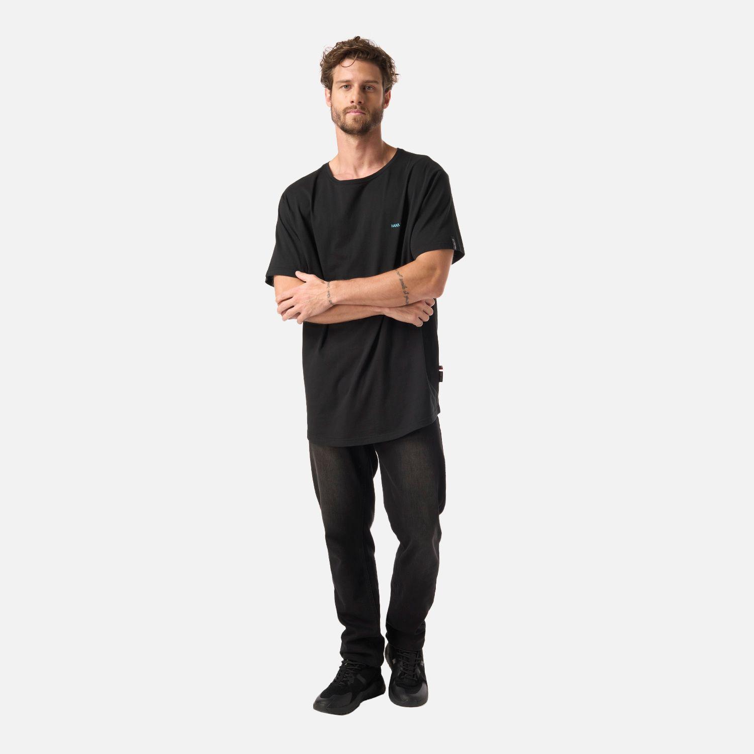 Polera Hombre Natural Negro Haka Honu V26-4