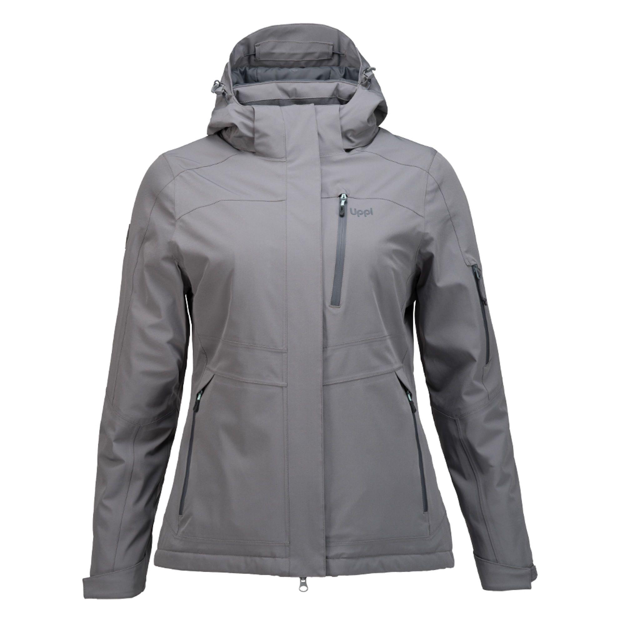 Chaqueta Mujer Andes B-Dry Hoody Jacket Gris Medio Lippi-0