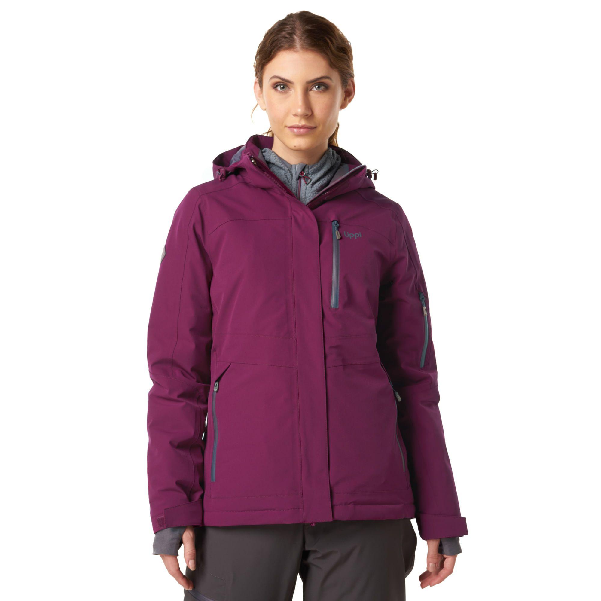 Chaqueta Mujer Andes B-Dry Hoody Jacket Gris Medio Lippi-2