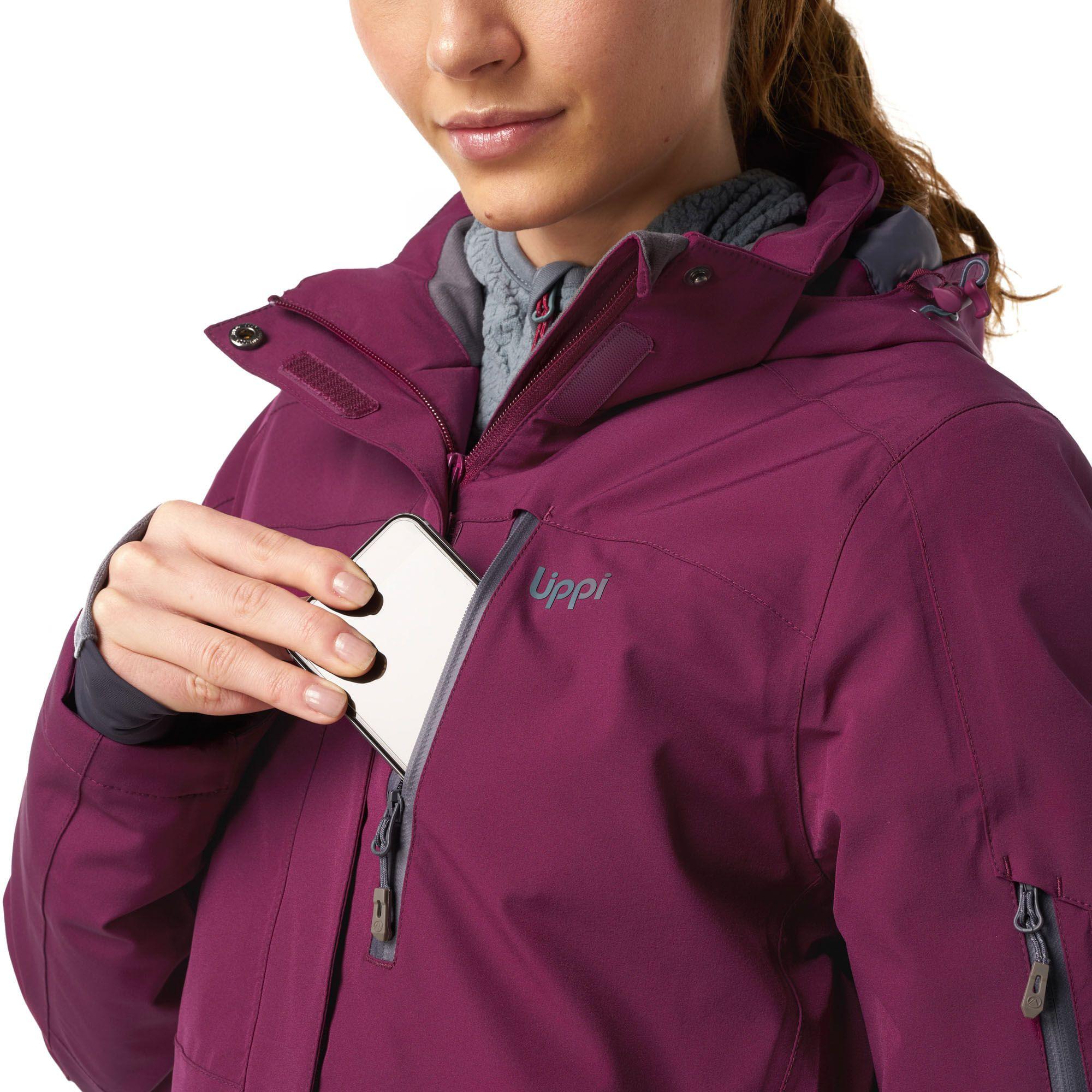 Chaqueta Mujer Andes B-Dry Hoody Jacket Gris Medio Lippi-4