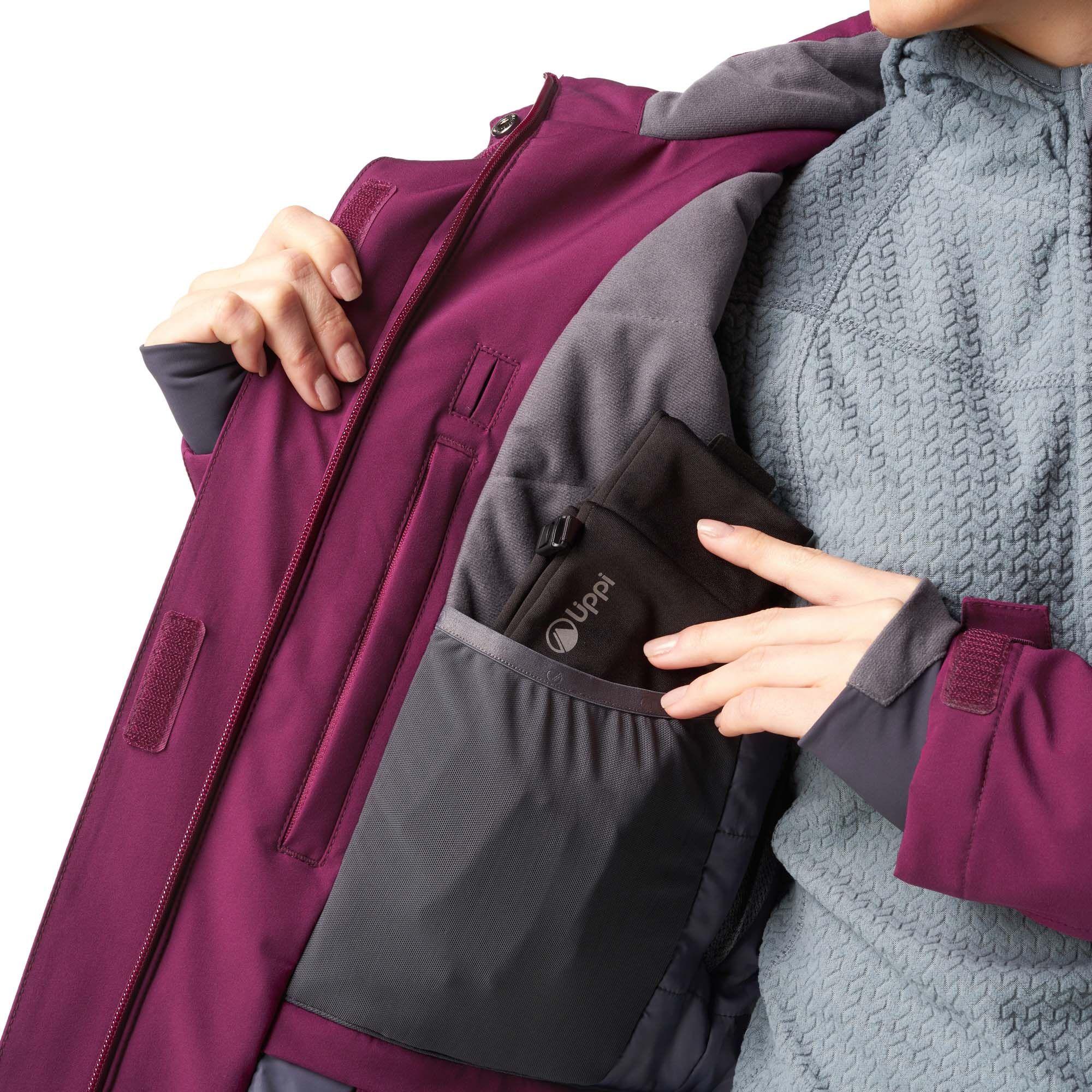 Chaqueta Mujer Andes B-Dry Hoody Jacket Gris Medio Lippi-7