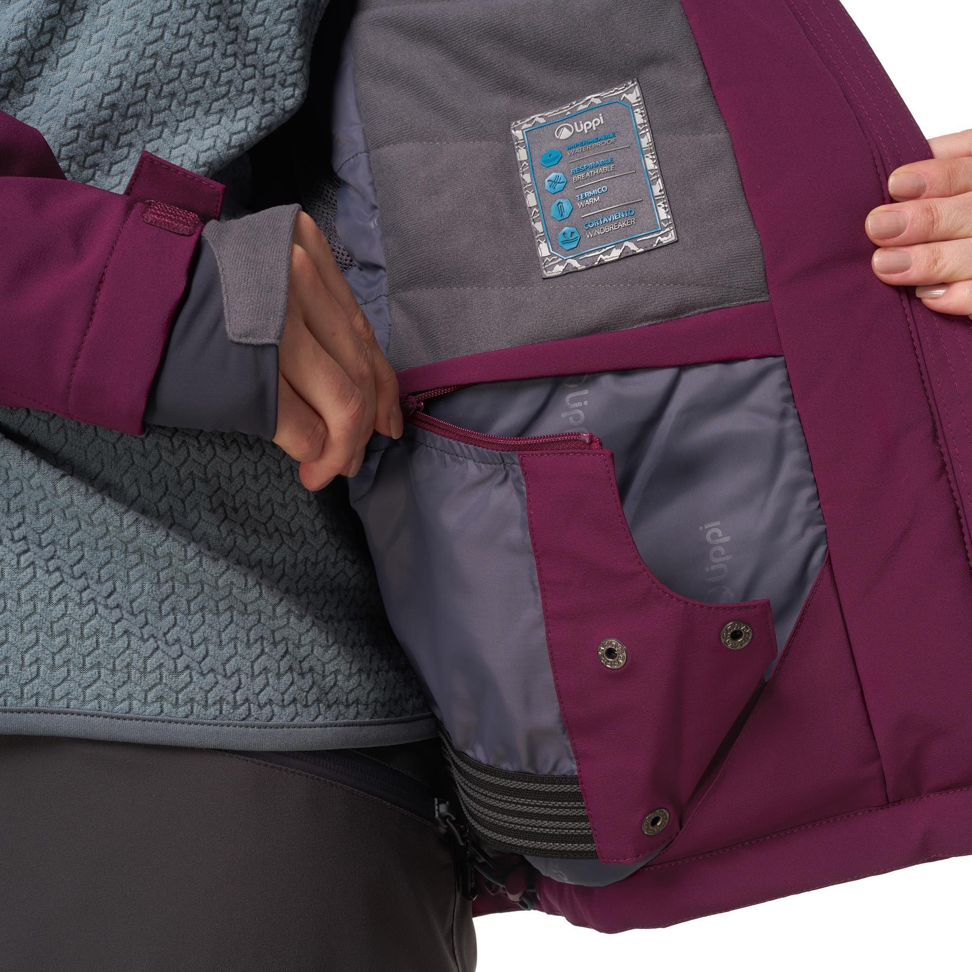 Chaqueta Mujer Andes B-Dry Hoody Jacket Gris Medio Lippi-9