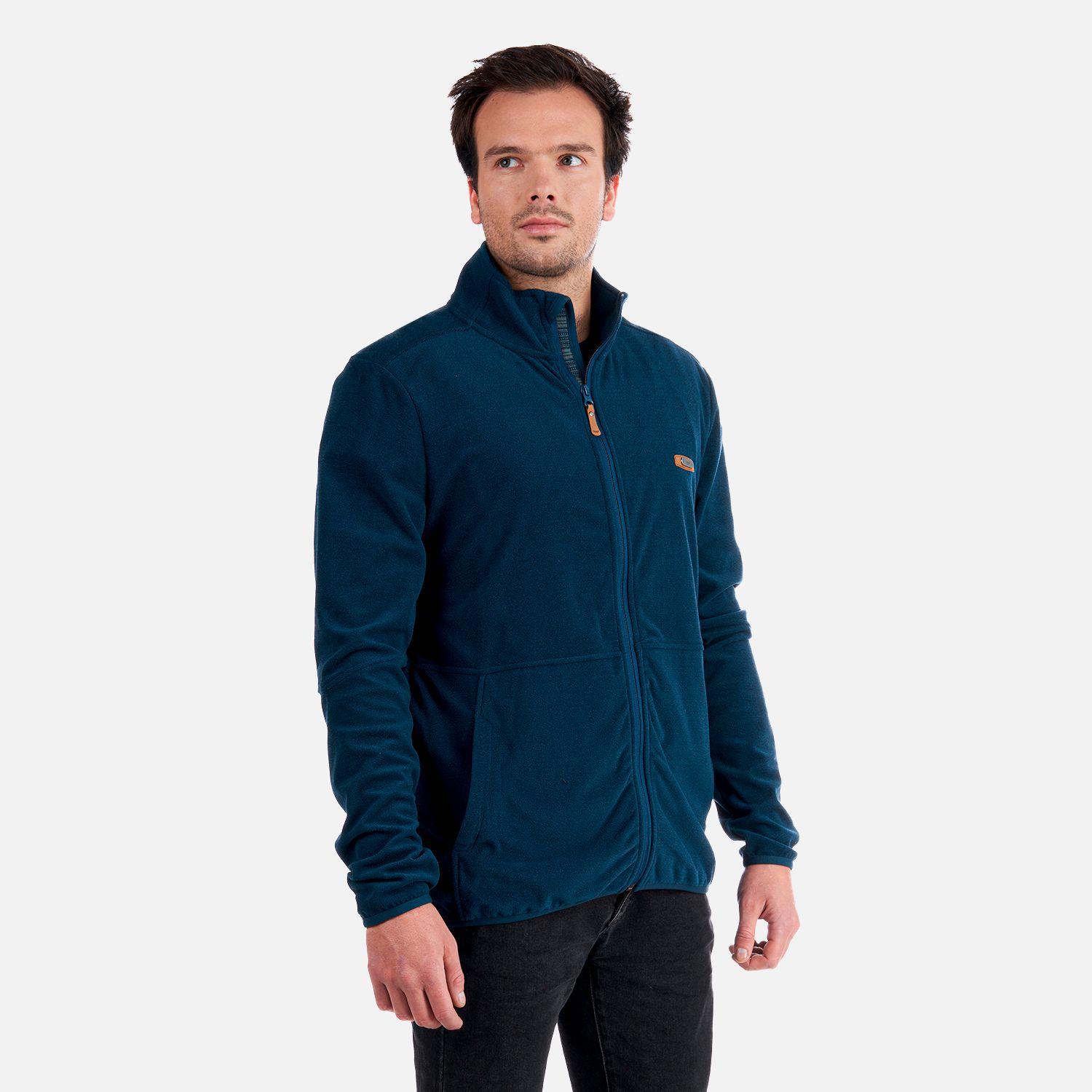 Poleron Hombre Stripes Nano-F Full Zip Azul Marino Lippi I23-2
