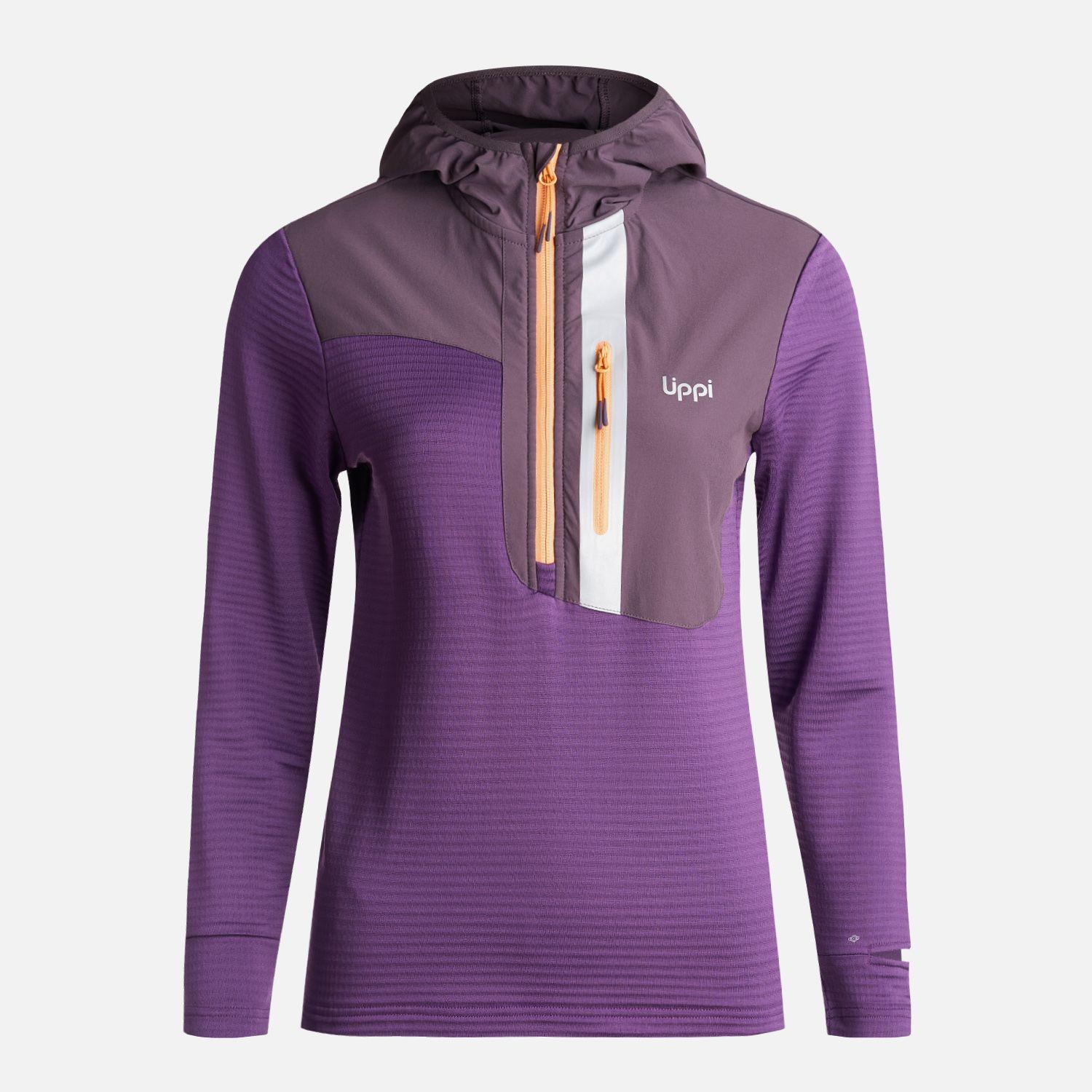 Poleron Teen Girl Karova 1/4 Zip Hoody Morado Lippi-0