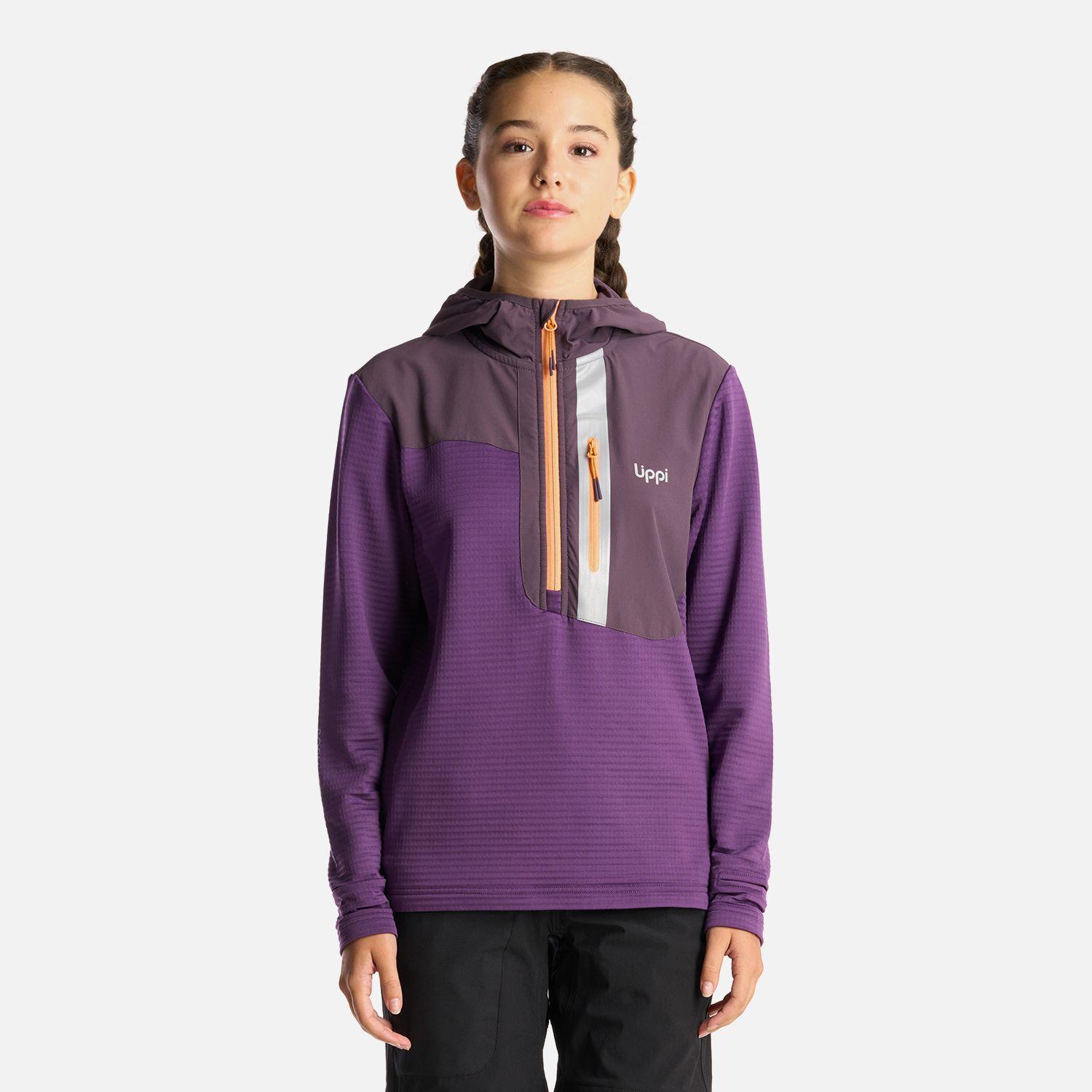 Poleron Teen Girl Karova 1/4 Zip Hoody Morado Lippi-1